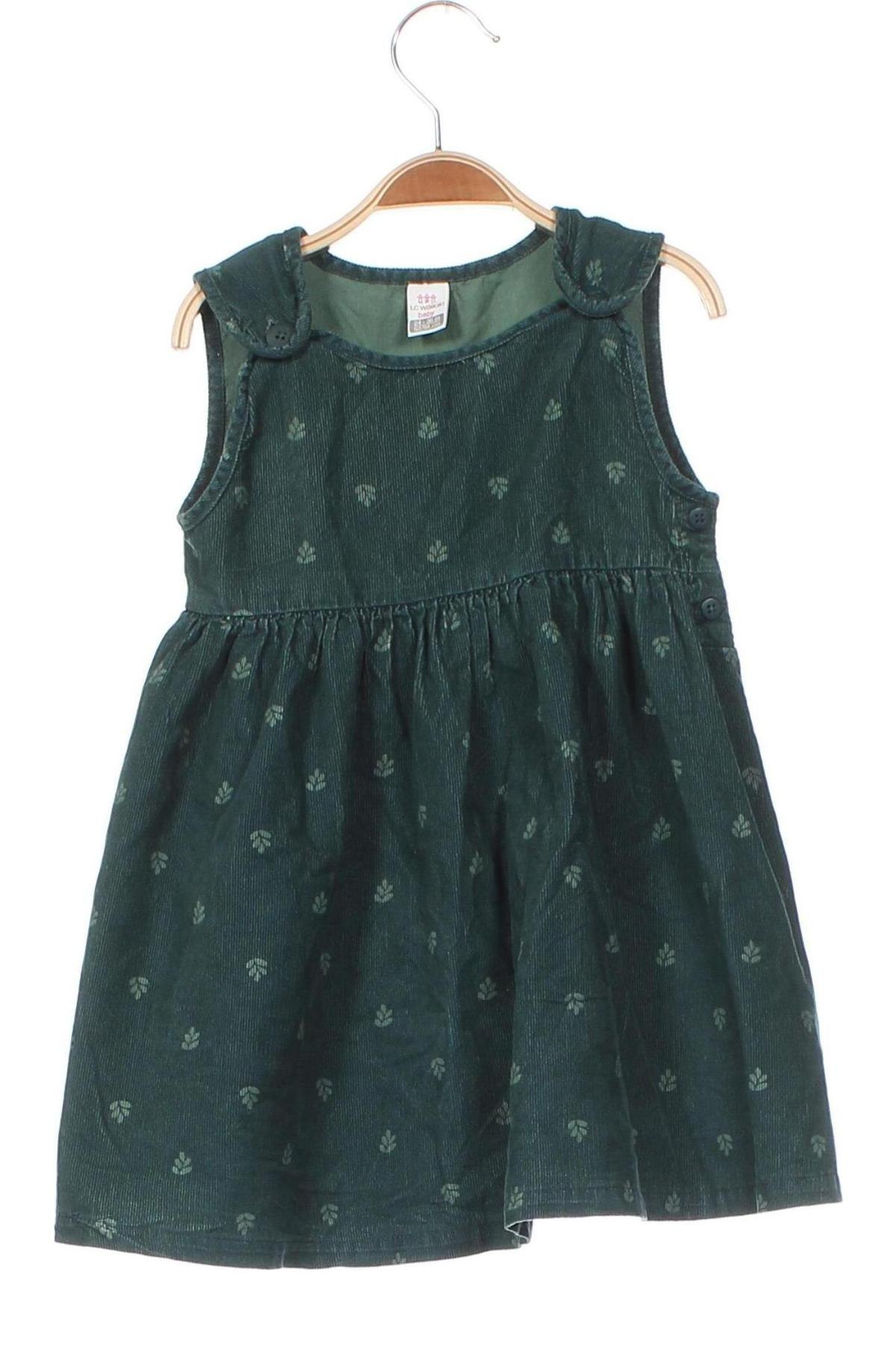Dziecięca sukienka LC Waikiki, Rozmiar 18-24m/ 86-98 cm, Kolor Zielony, Cena 83,16 zł