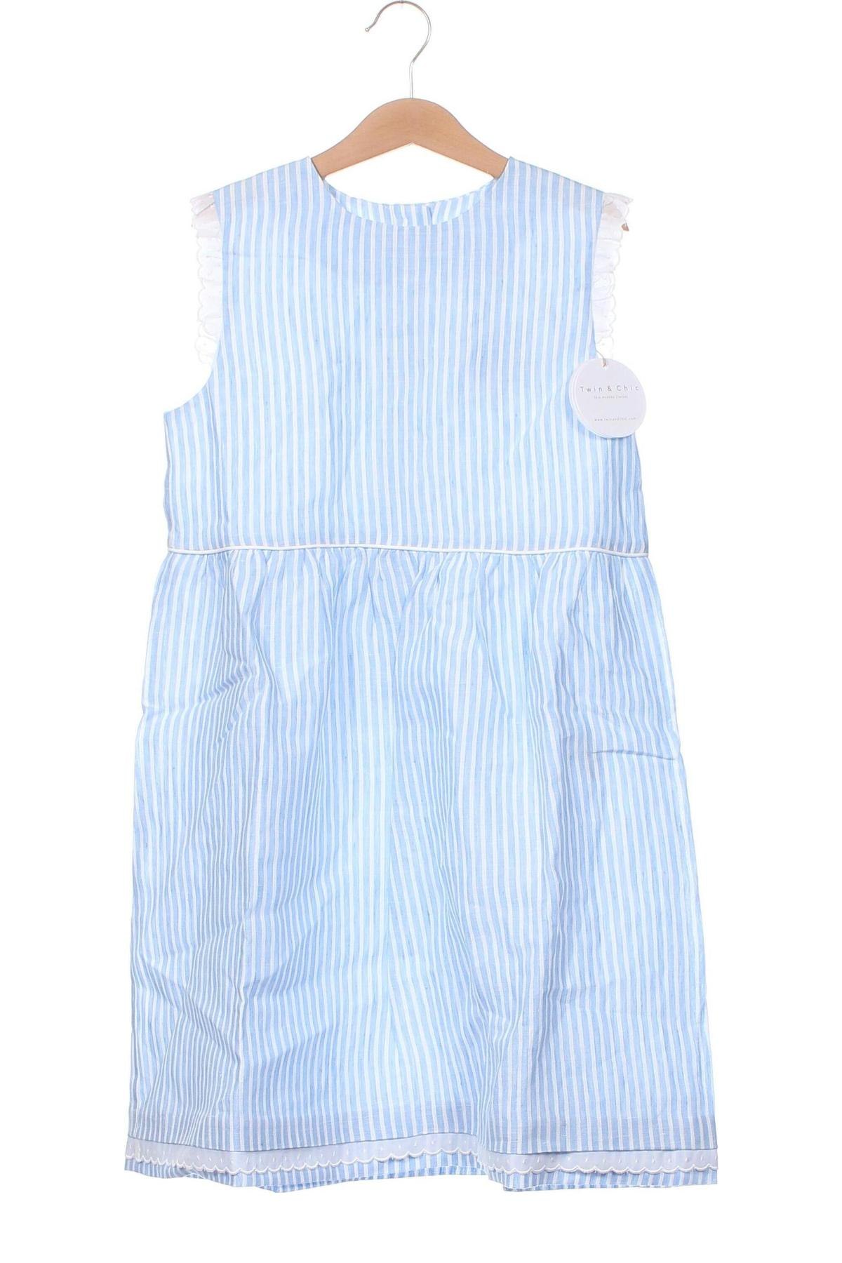 Dziecięca sukienka Twin&Chic, Rozmiar 10-11y/ 146-152 cm, Kolor Niebieski, Cena 322,65 zł