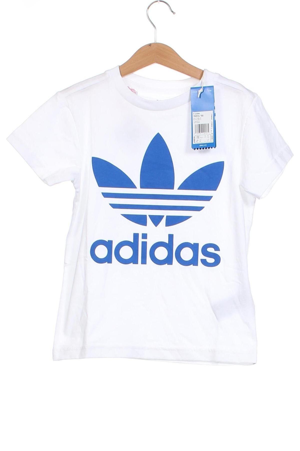 Kinder T-Shirt Adidas Originals, Größe 7-8y/ 128-134 cm, Farbe Weiß, Preis 25,26 €