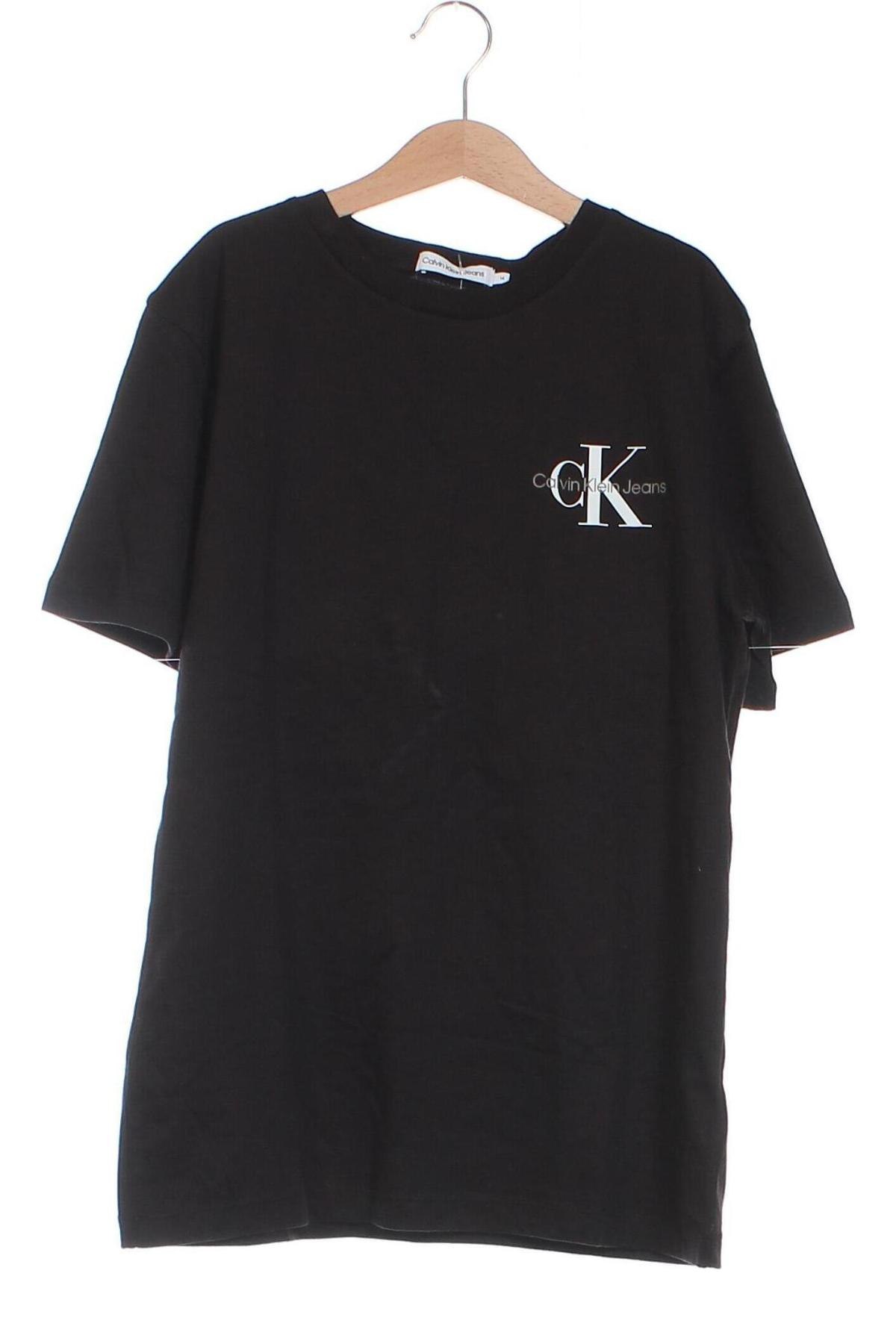 Dziecięcy T-shirt Calvin Klein Jeans, Rozmiar 13-14y/ 164-168 cm, Kolor Czarny, Cena 165,26 zł