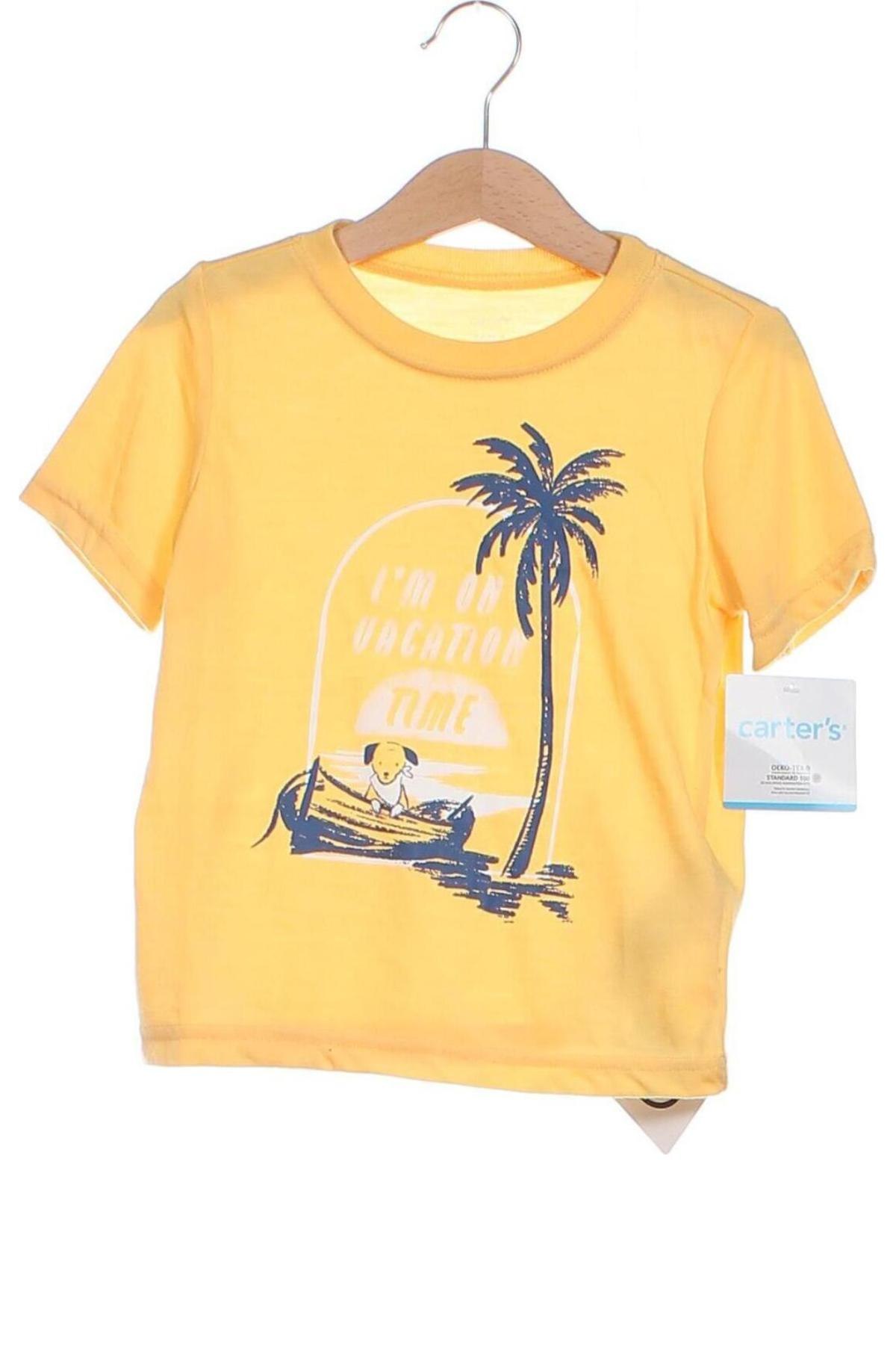 Kinder T-Shirt Carter's, Größe 18-24m/ 86-98 cm, Farbe Gelb, Preis 8,25 €