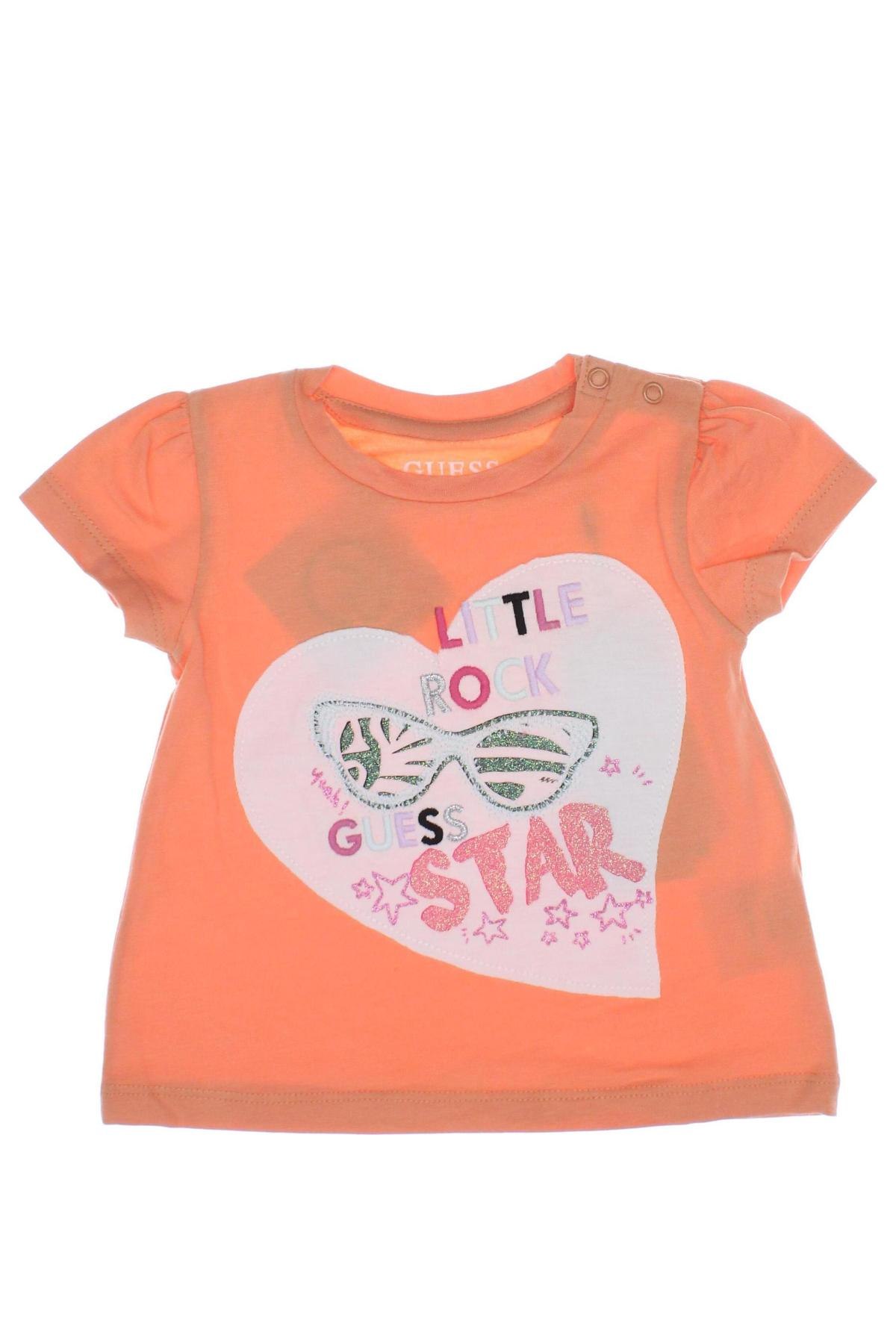 Kinder T-Shirt Guess, Größe 3-6m/ 62-68 cm, Farbe Orange, Preis 23,71 €