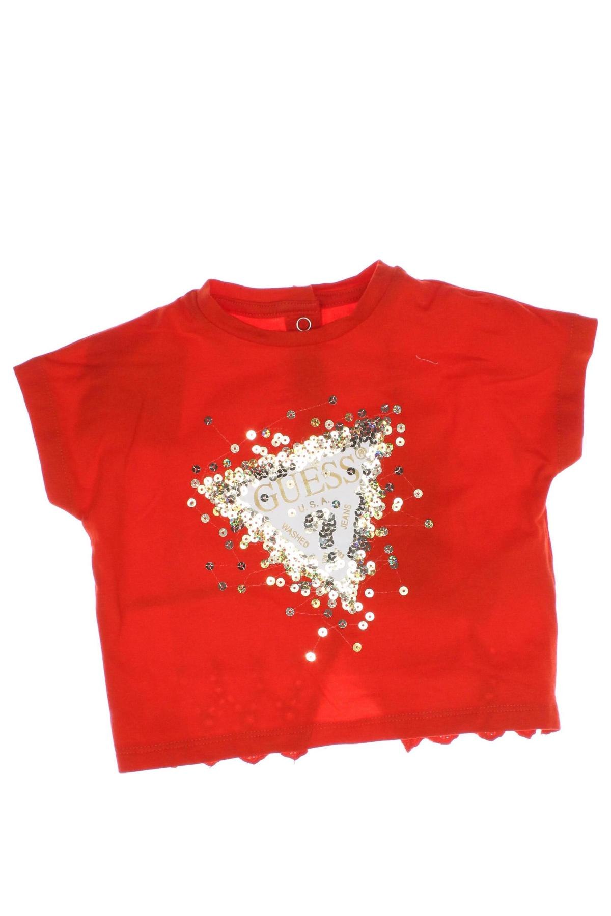 Kinder T-Shirt Guess, Größe 3-6m/ 62-68 cm, Farbe Rot, Preis 7,11 €