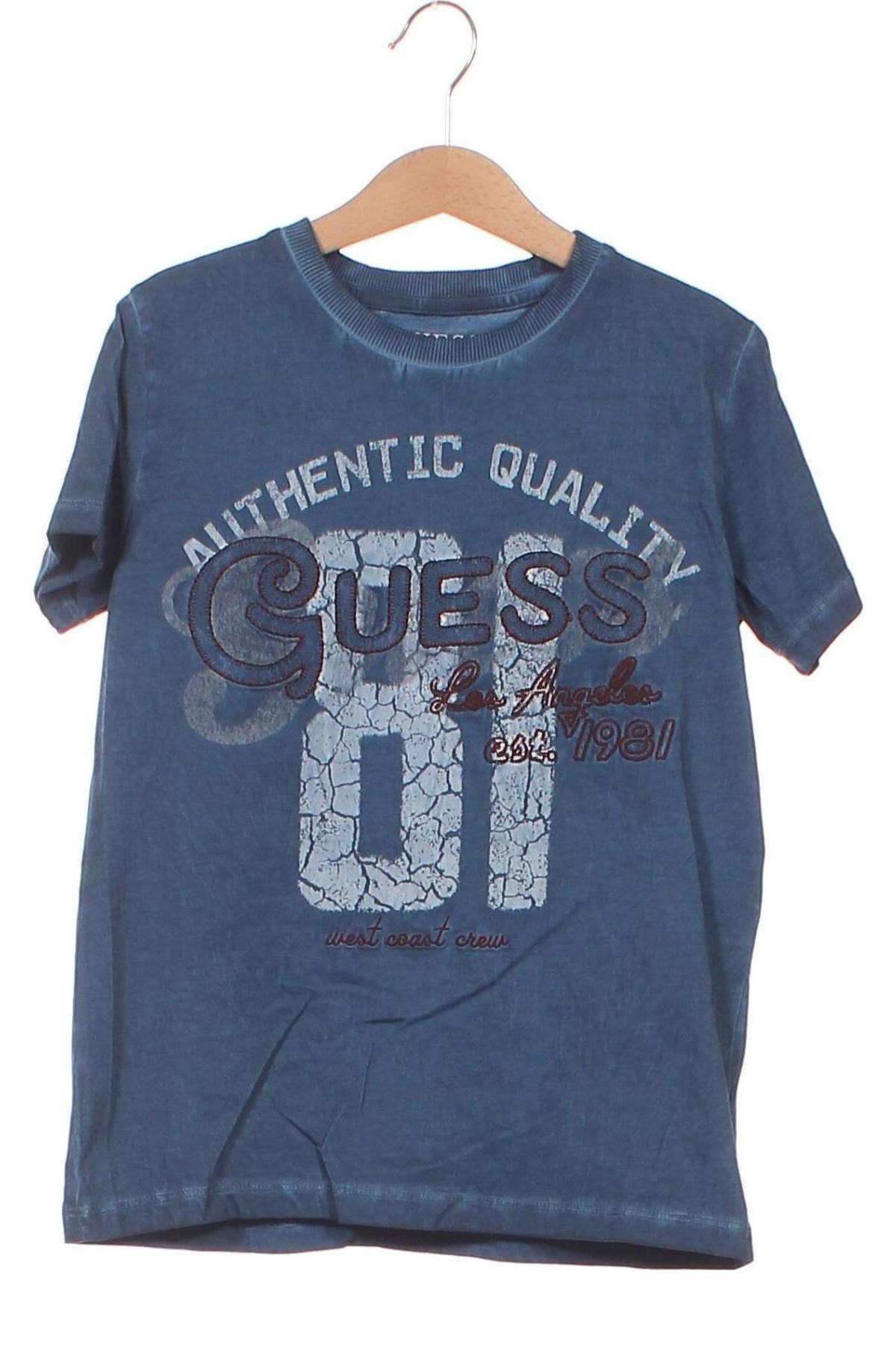 Детска тениска Guess, Размер 7-8y/ 128-134 см, Цвят Син, Цена 46,00 лв.