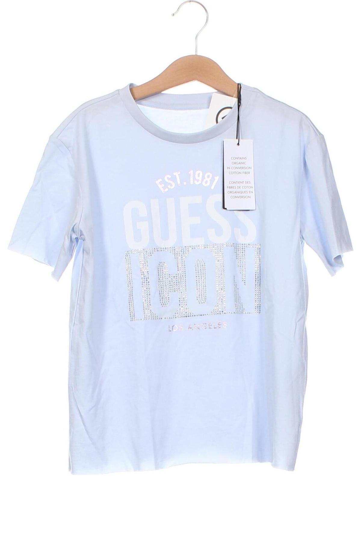 Παιδικό μπλουζάκι Guess, Μέγεθος 8-9y/ 134-140 εκ., Χρώμα Μπλέ, Τιμή 23,71 €