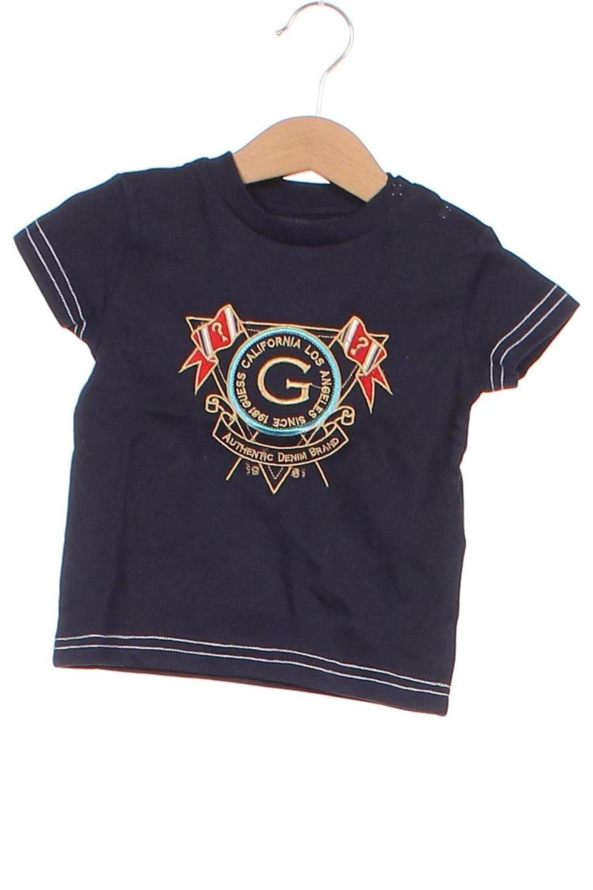 Παιδικό μπλουζάκι Guess, Μέγεθος 9-12m/ 74-80 εκ., Χρώμα Μπλέ, Τιμή 23,71 €