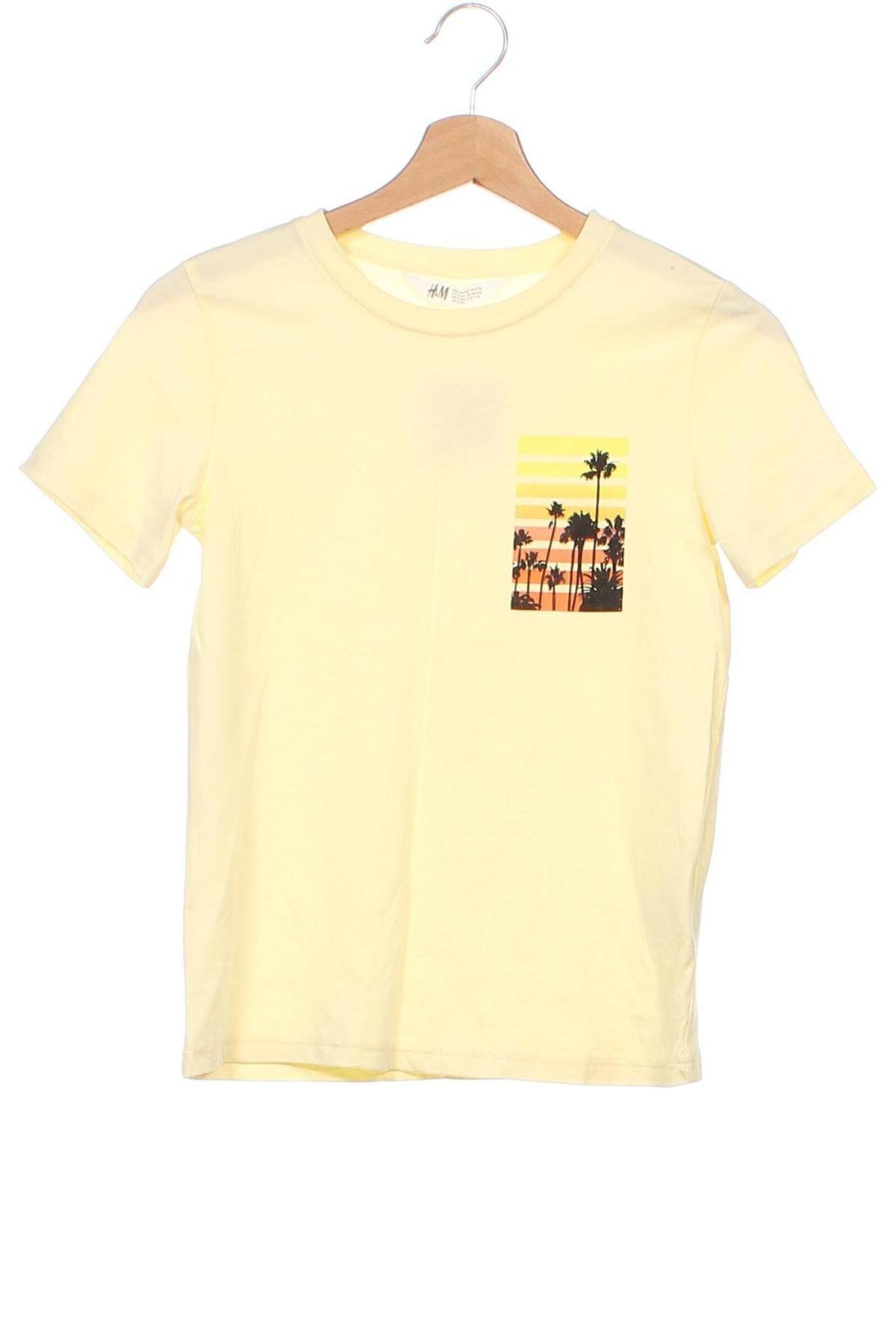 Tricou pentru copii H&M, Mărime 8-9y/ 134-140 cm, Culoare Galben, Preț 30,61 Lei