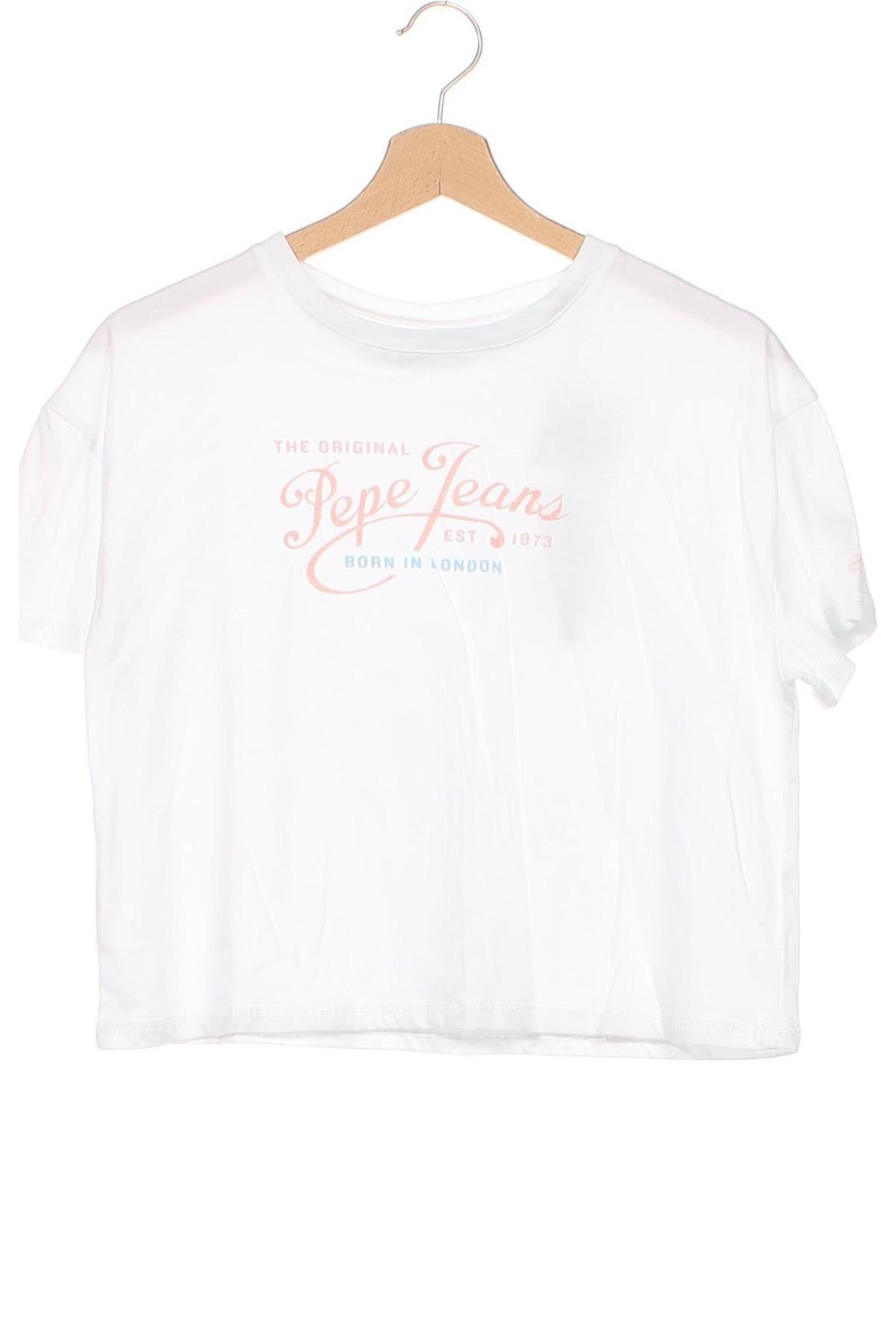 Kinder T-Shirt Pepe Jeans, Größe 9-10y/ 140-146 cm, Farbe Weiß, Preis 7,62 €