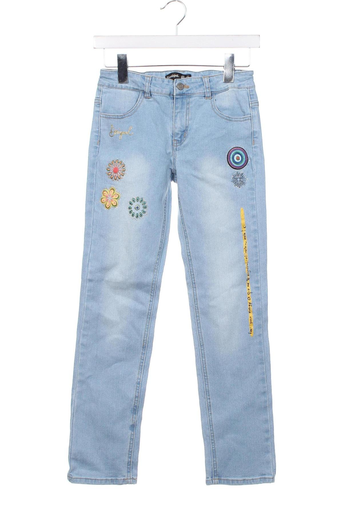 Dziecięce jeansy Desigual, Rozmiar 10-11y/ 146-152 cm, Kolor Niebieski, Cena 103,37 zł