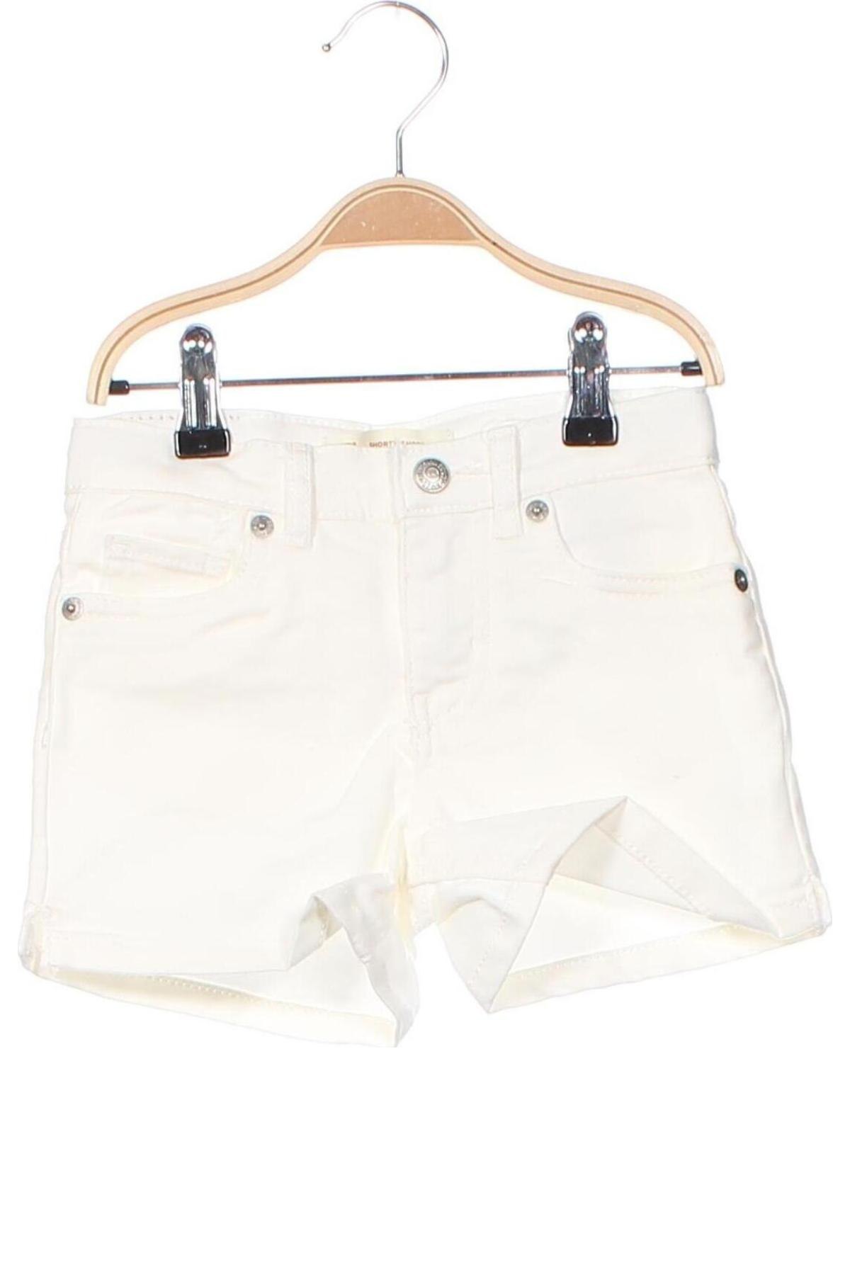 Детски къс панталон Levi's, Размер 5-6y/ 116-122 см, Цвят Бял, Цена 27,20 лв.