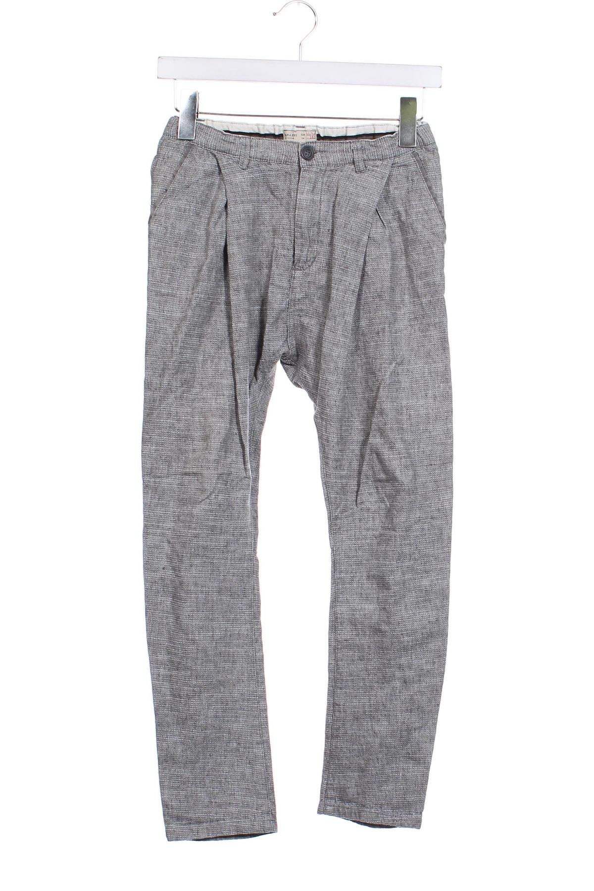 Pantaloni pentru copii Zara, Mărime 11-12y/ 152-158 cm, Culoare Gri, Preț 19,34 Lei