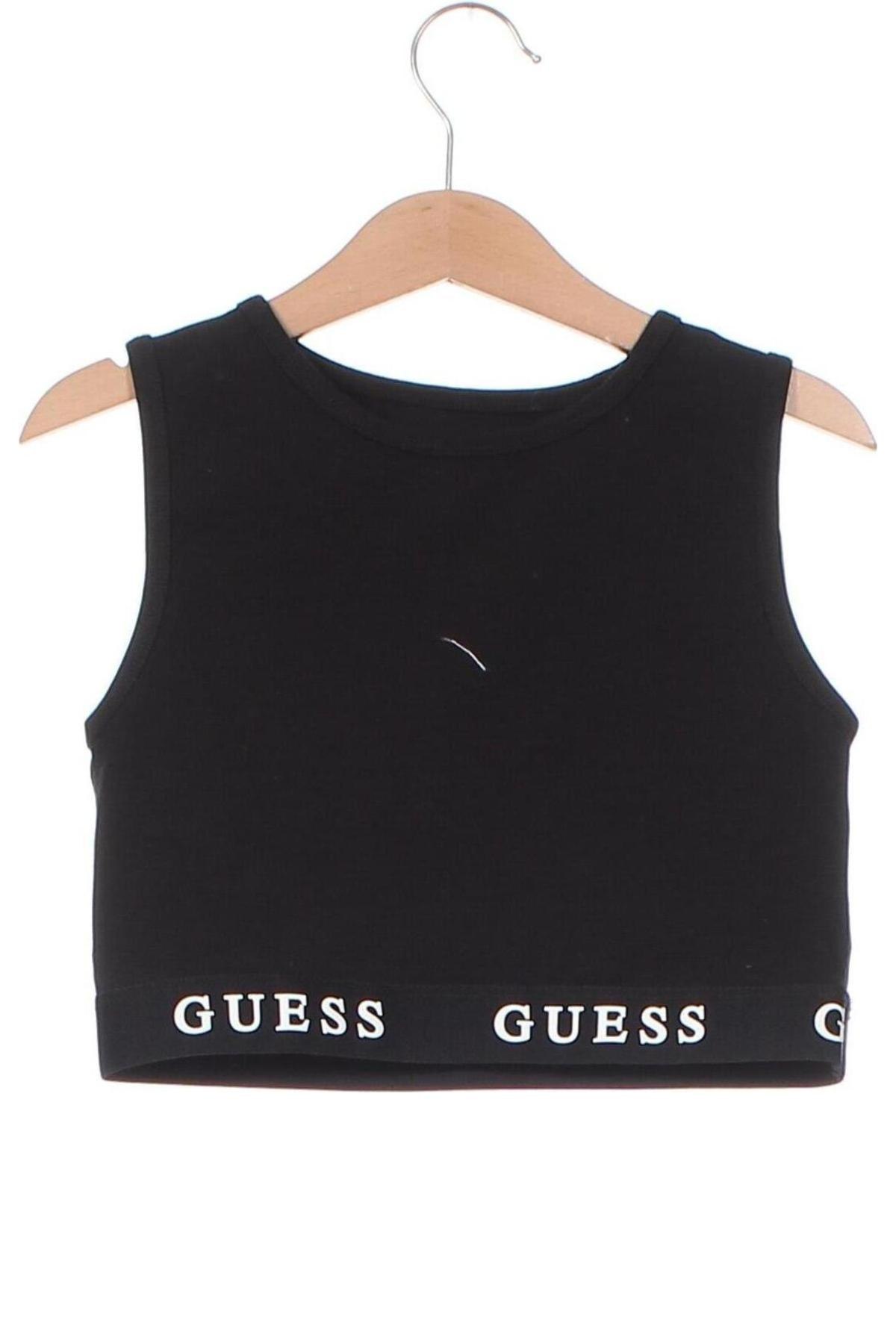 Μπλουζάκι αμάνικο παιδικό Guess, Μέγεθος 7-8y/ 128-134 εκ., Χρώμα Μαύρο, Τιμή 26,29 €