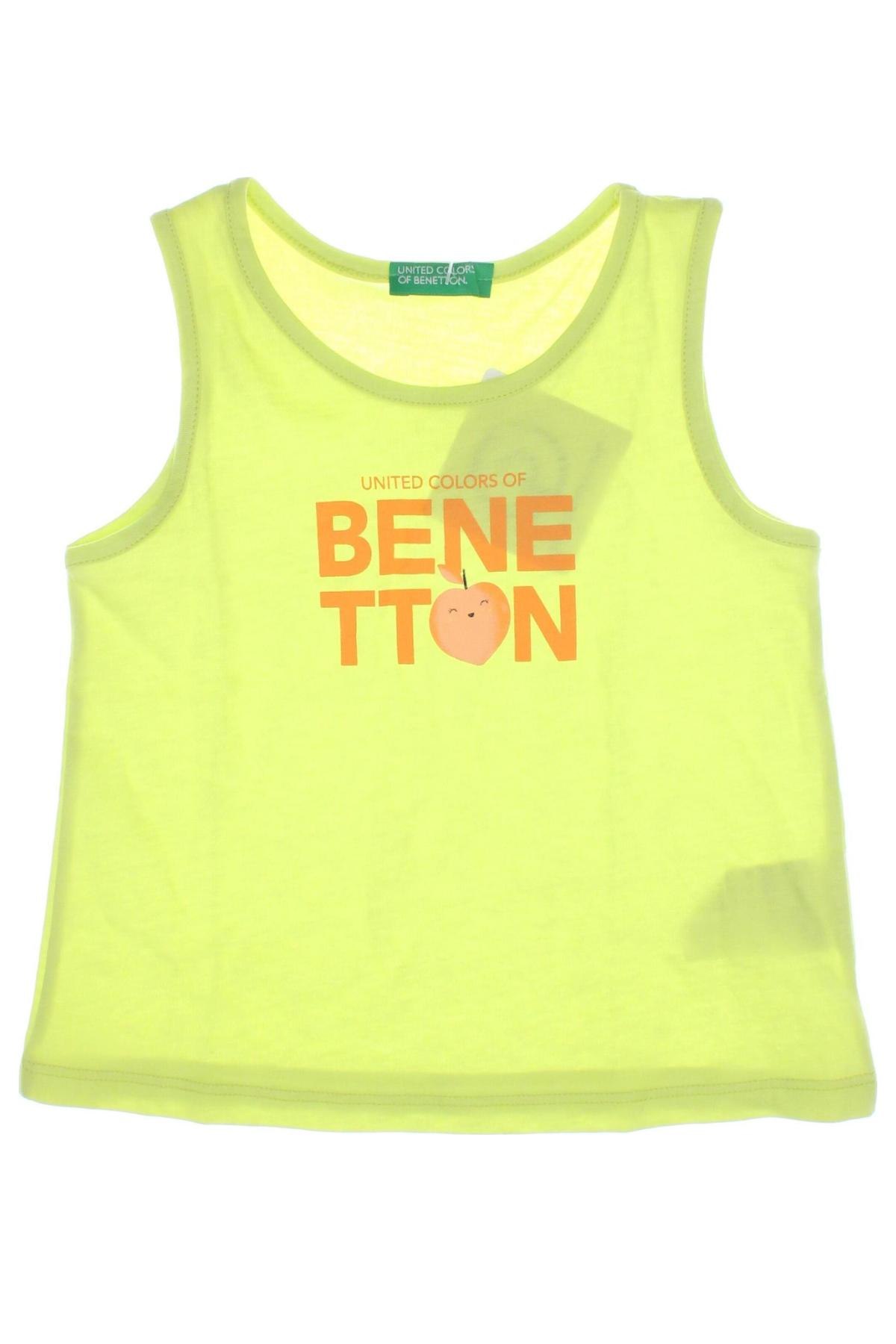 Μπλουζάκι αμάνικο παιδικό United Colors Of Benetton, Μέγεθος 12-18m/ 80-86 εκ., Χρώμα Κίτρινο, Τιμή 17,01 €
