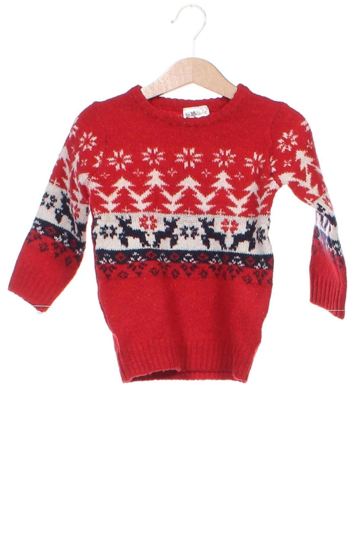 Детски пуловер, Размер 12-18m/ 80-86 см, Цвят Червен, Цена 9,10 лв.