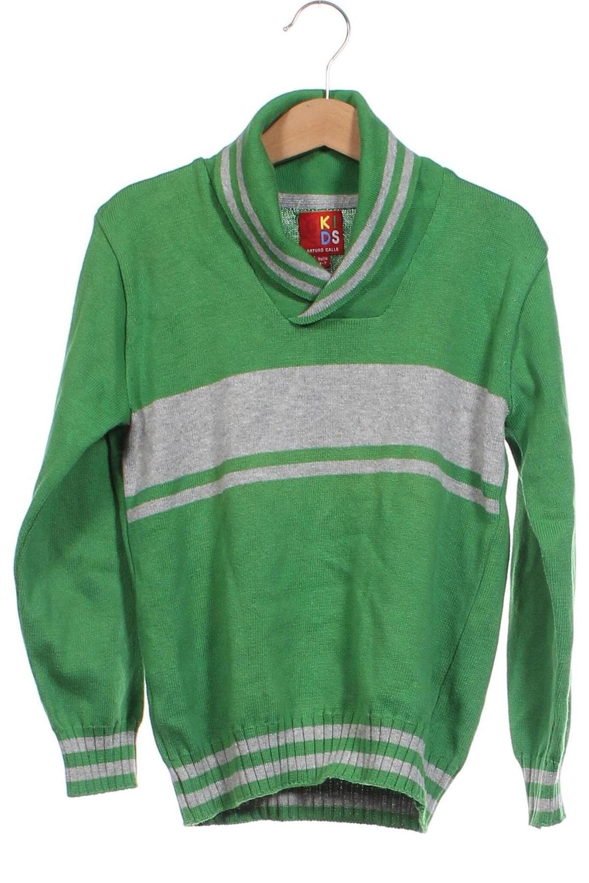 Παιδικό πουλόβερ Arturo Calle, Μέγεθος 6-7y/ 122-128 εκ., Χρώμα Πράσινο, Τιμή 6,94 €