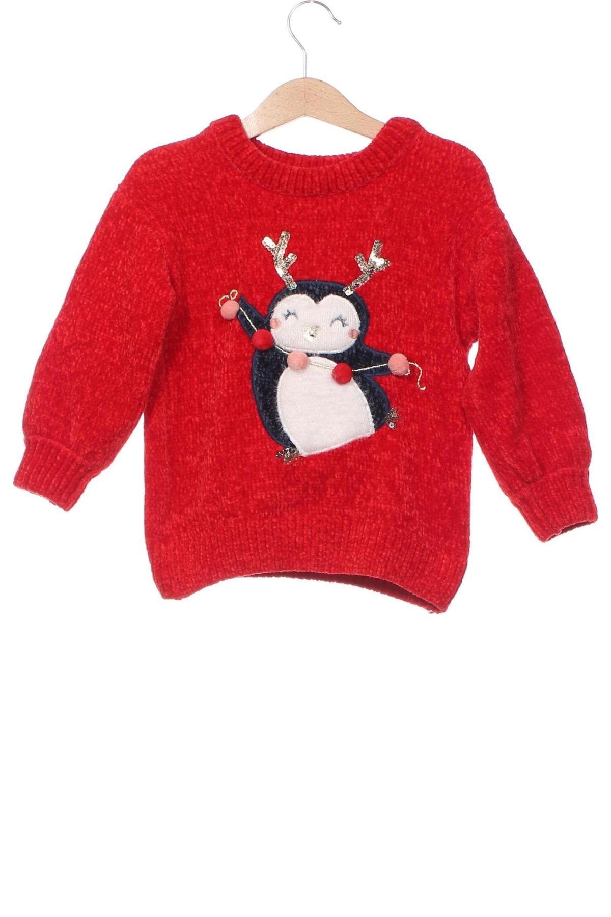 Детски пуловер C&A, Размер 2-3y/ 98-104 см, Цвят Червен, Цена 17,00 лв.
