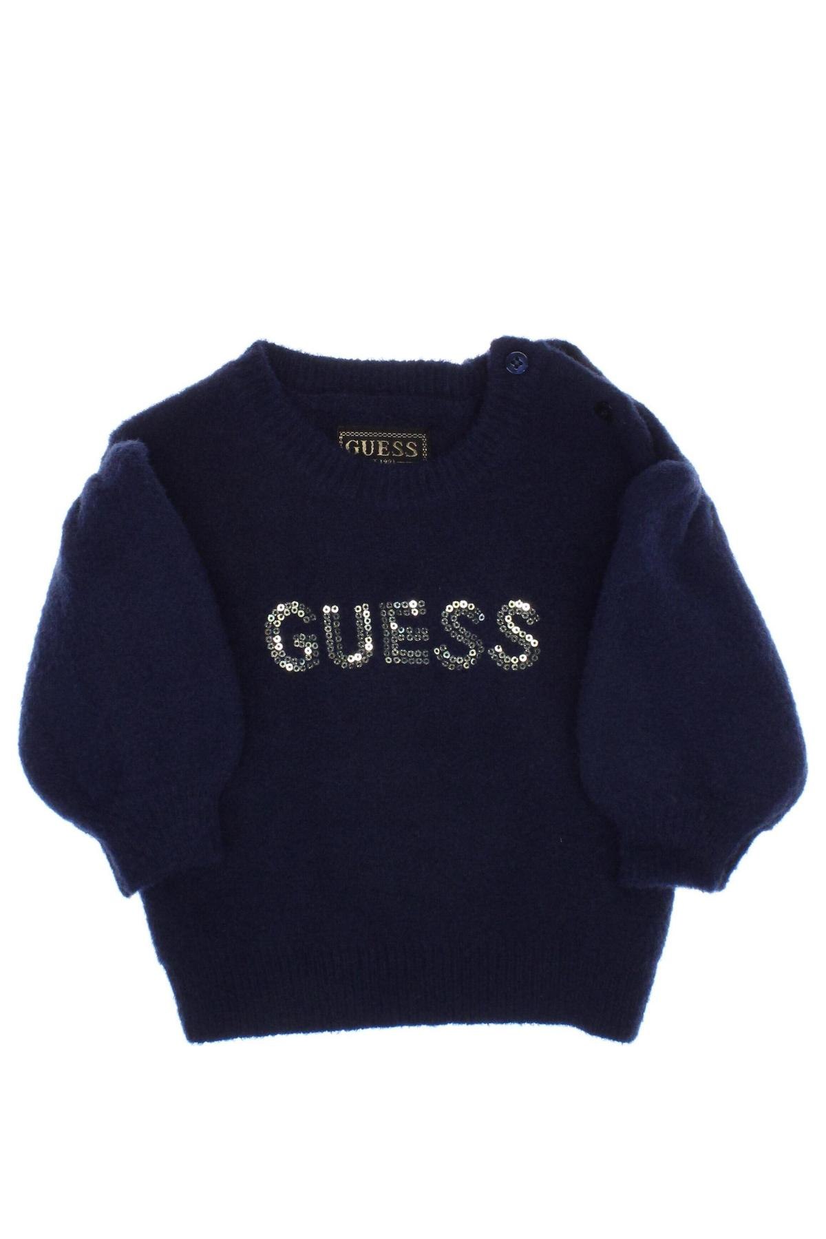 Dziecięcy sweter Guess, Rozmiar 3-6m/ 62-68 cm, Kolor Niebieski, Cena 81,80 zł