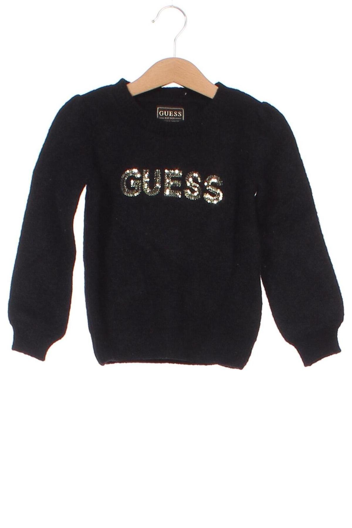Dziecięcy sweter Guess, Rozmiar 2-3y/ 98-104 cm, Kolor Czarny, Cena 136,34 zł