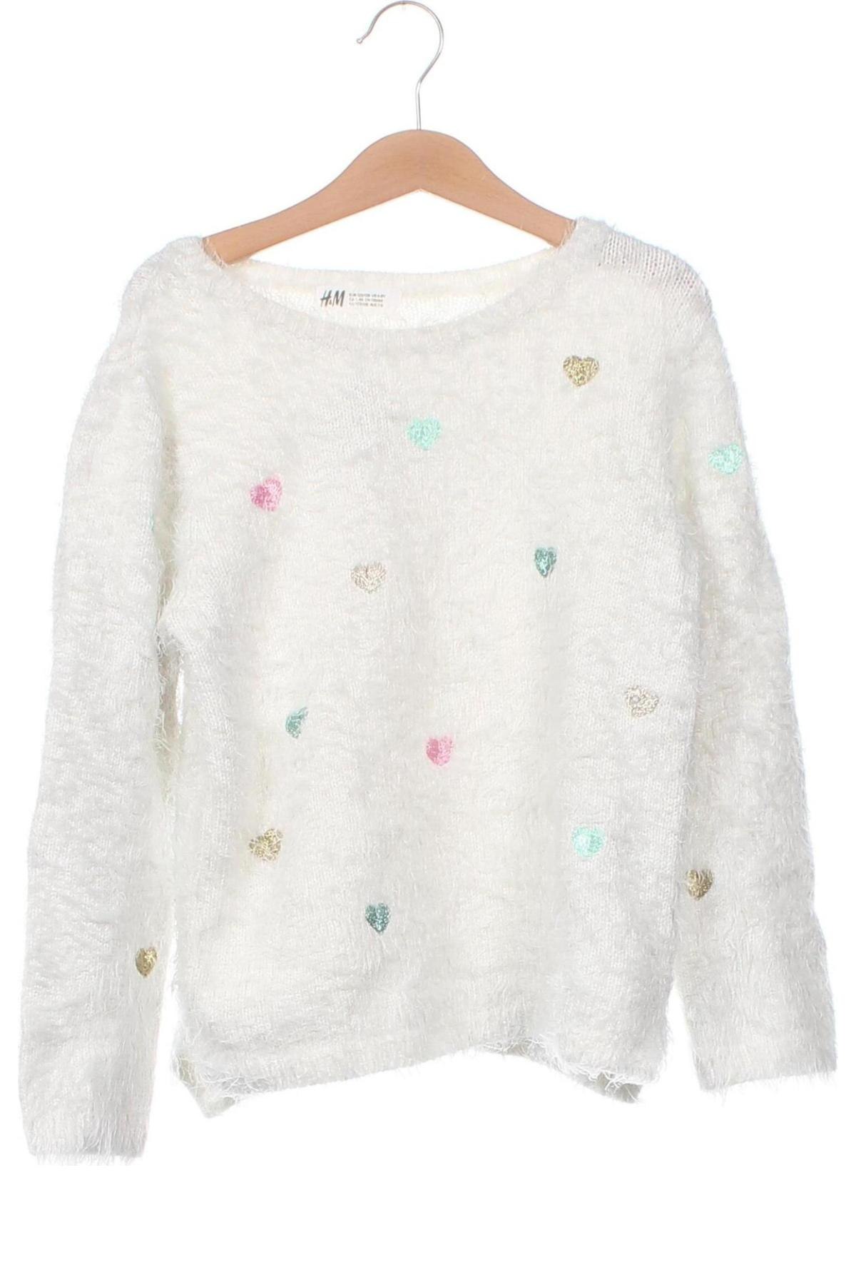 Παιδικό πουλόβερ H&M, Μέγεθος 6-7y/ 122-128 εκ., Χρώμα Λευκό, Τιμή 10,52 €