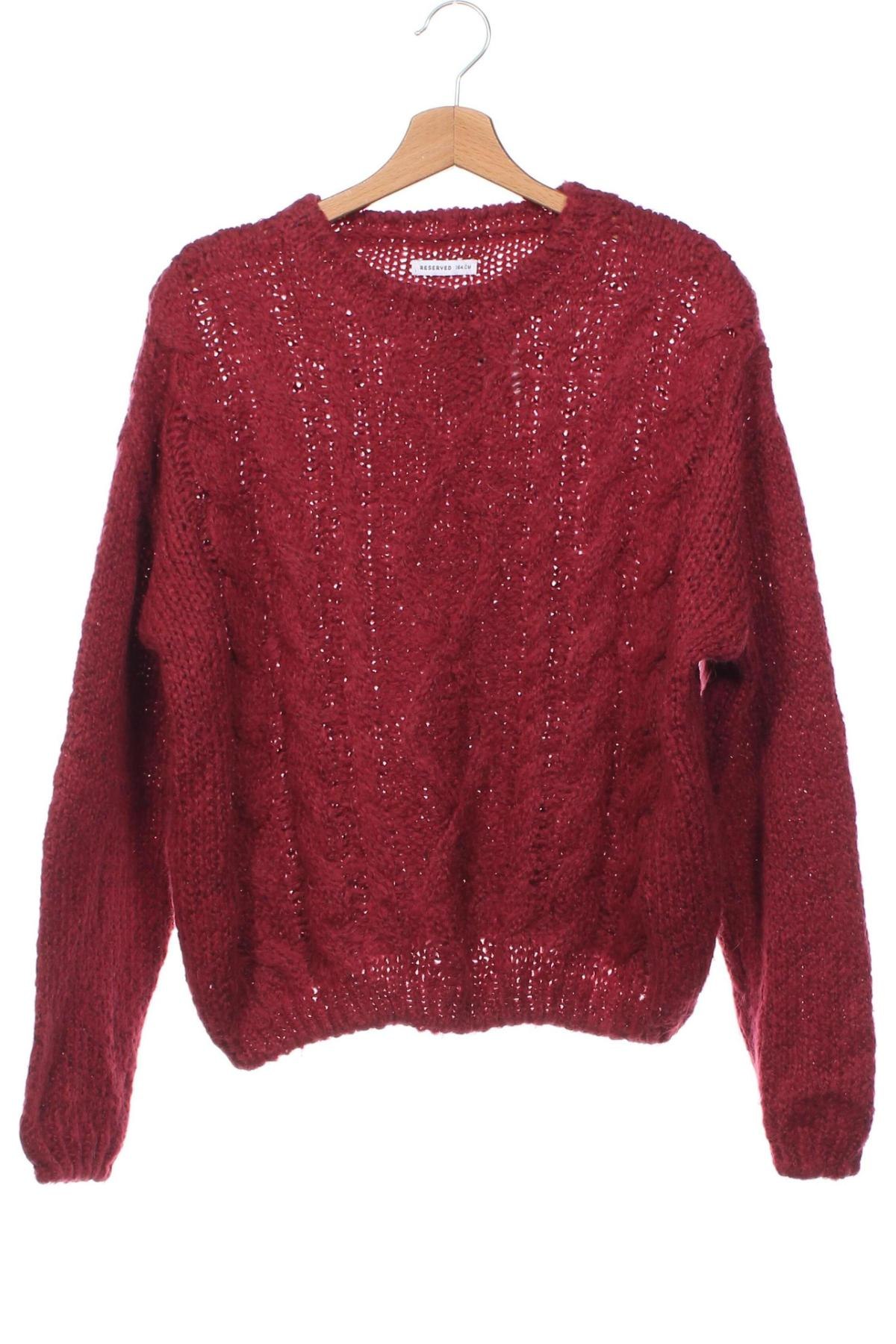 Детски пуловер Reserved, Размер 12-13y/ 158-164 см, Цвят Червен, Цена 7,14 лв.