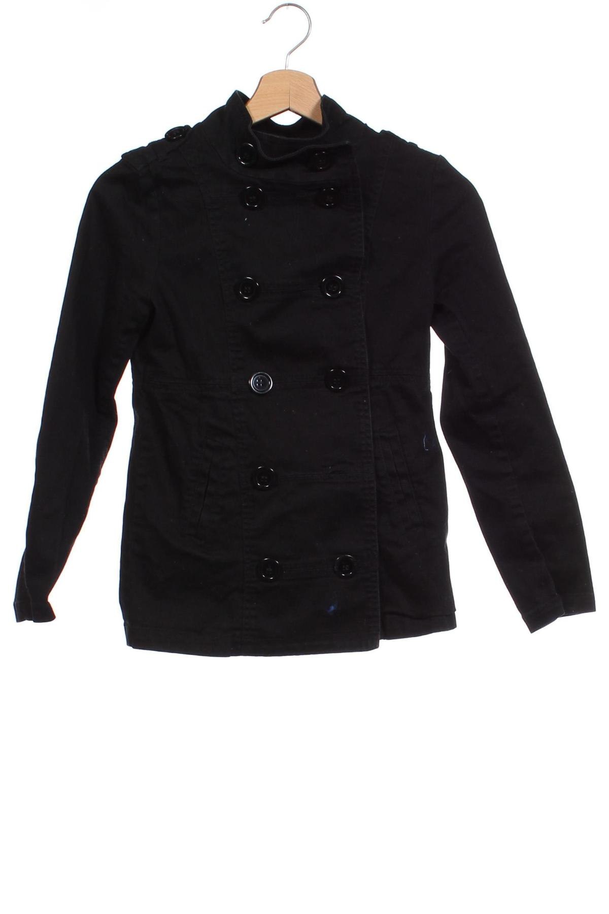 Детски шлифер H&M, Размер 10-11y/ 146-152 см, Цвят Черен, Цена 9,12 лв.