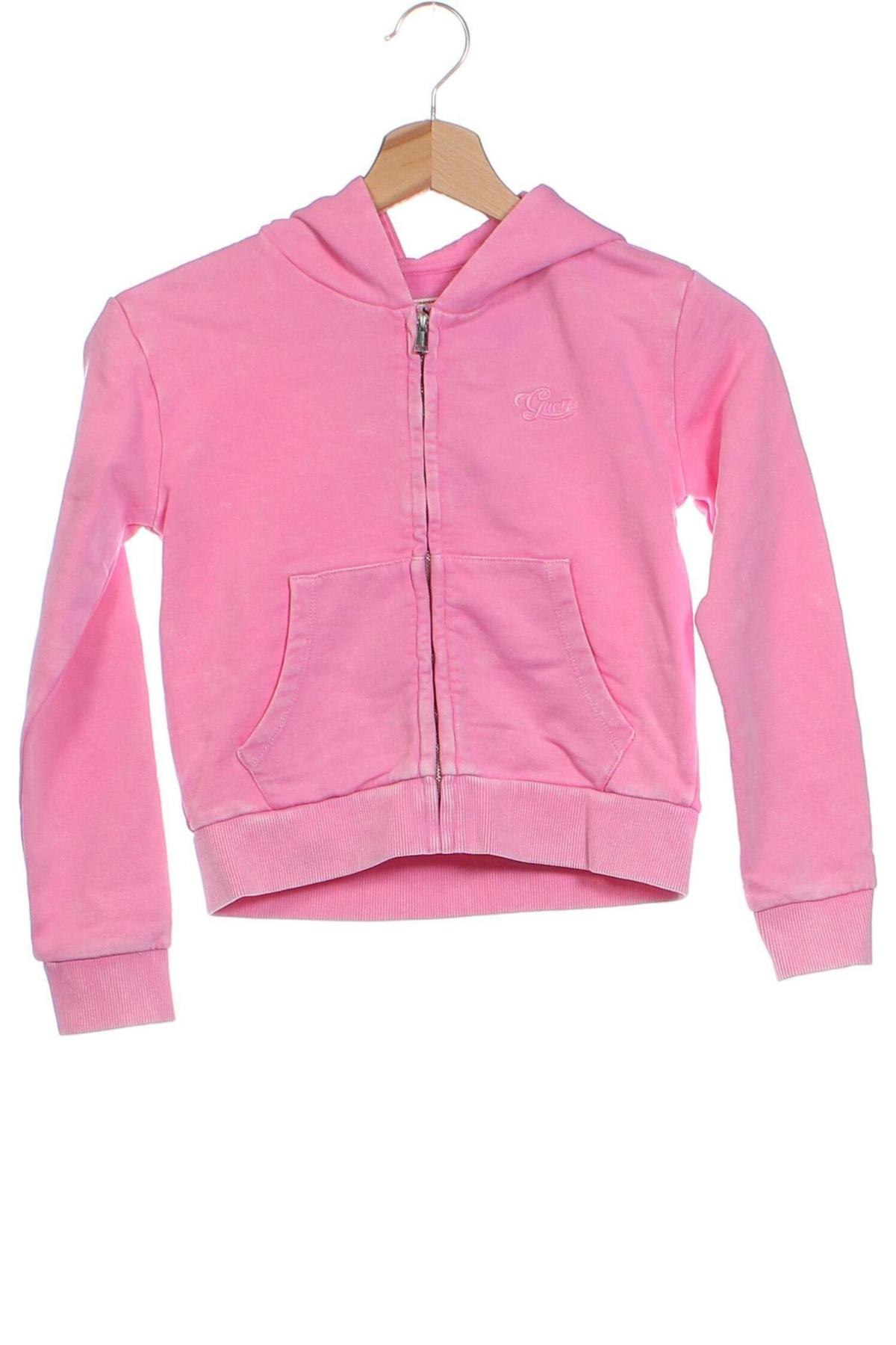 Gyerek sweatshirt Guess, Méret 7-8y / 128-134 cm, Szín Rózsaszín, Ár 14 651 Ft