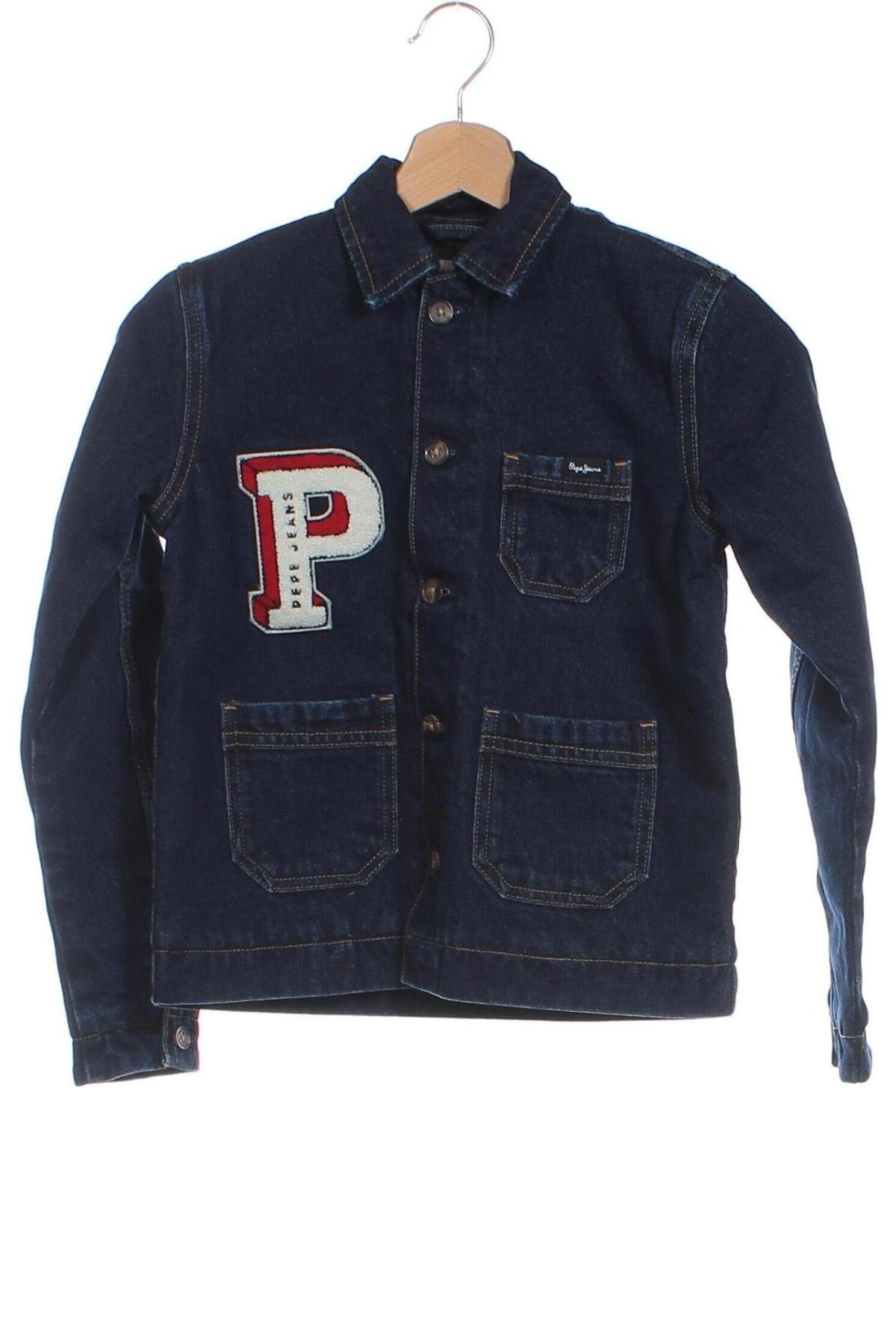 Детско дънково яке Pepe Jeans, Размер 9-10y/ 140-146 см, Цвят Син, Цена 189,00 лв.