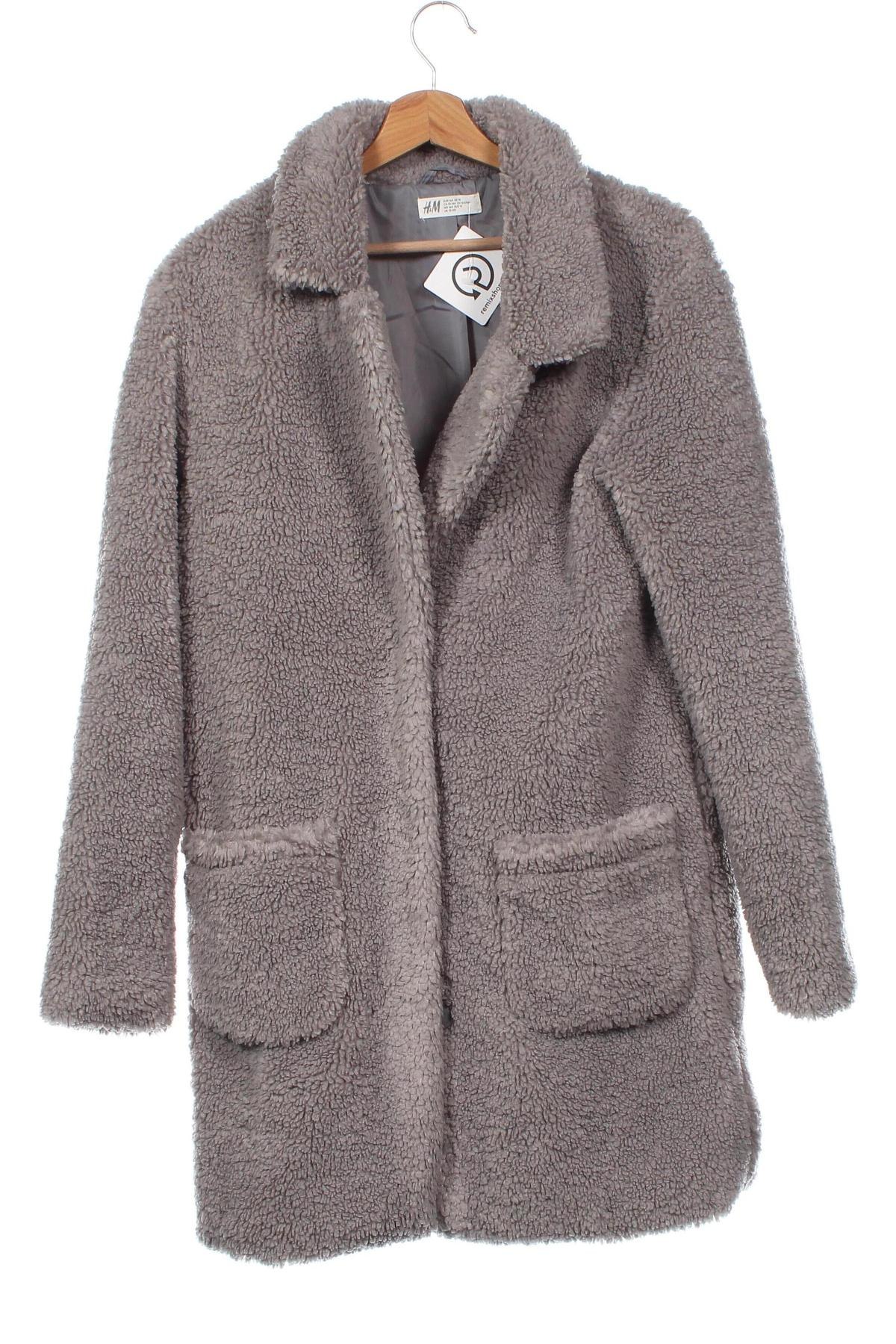 Παιδικό παλτό H&M, Μέγεθος 12-13y/ 158-164 εκ., Χρώμα Γκρί, Τιμή 13,09 €