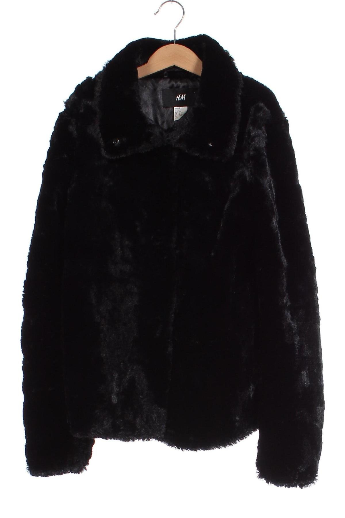 Kindermantel H&M, Größe 13-14y/ 164-168 cm, Farbe Schwarz, Preis € 16,25