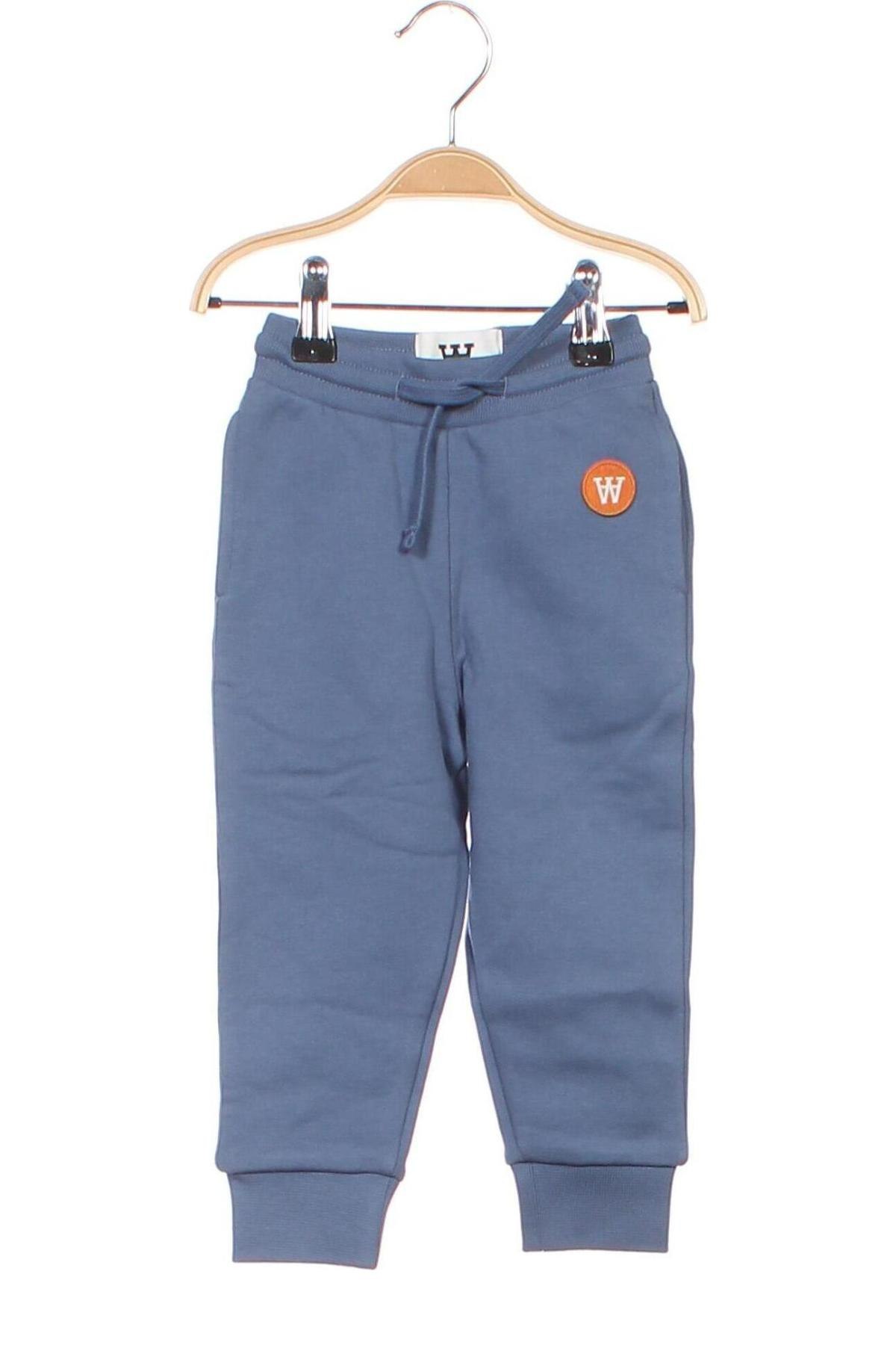 Pantaloni de trening, pentru copii Wood Wood, Mărime 18-24m/ 86-98 cm, Culoare Albastru, Preț 197,50 Lei