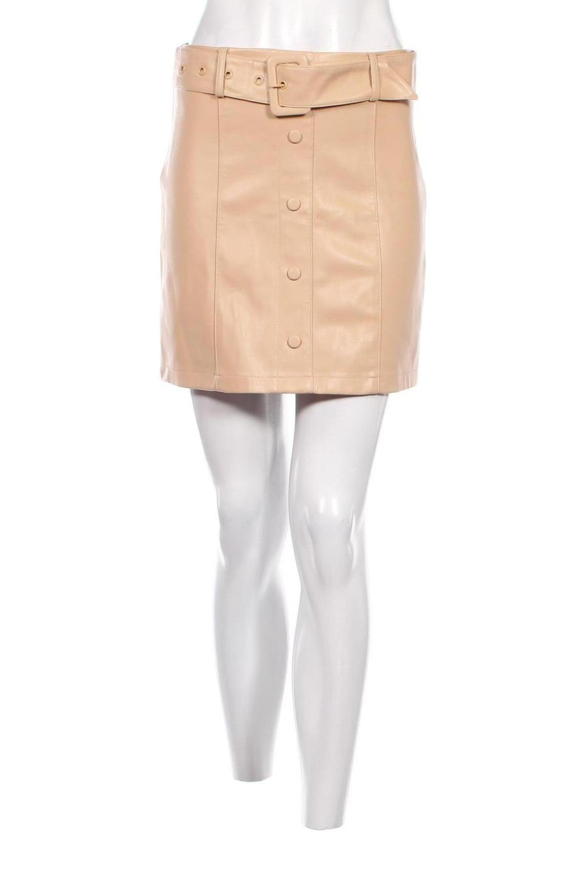 Kožená sukňa  Amisu, Veľkosť S, Farba Béžová, Cena  9,72 €