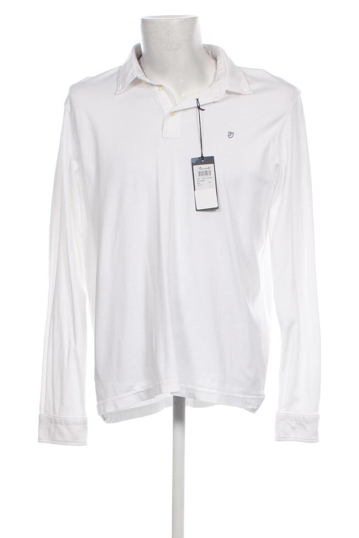 Мъжка блуза Faconnable, Размер XXL, Цвят Бял, Цена 177,00 лв.
