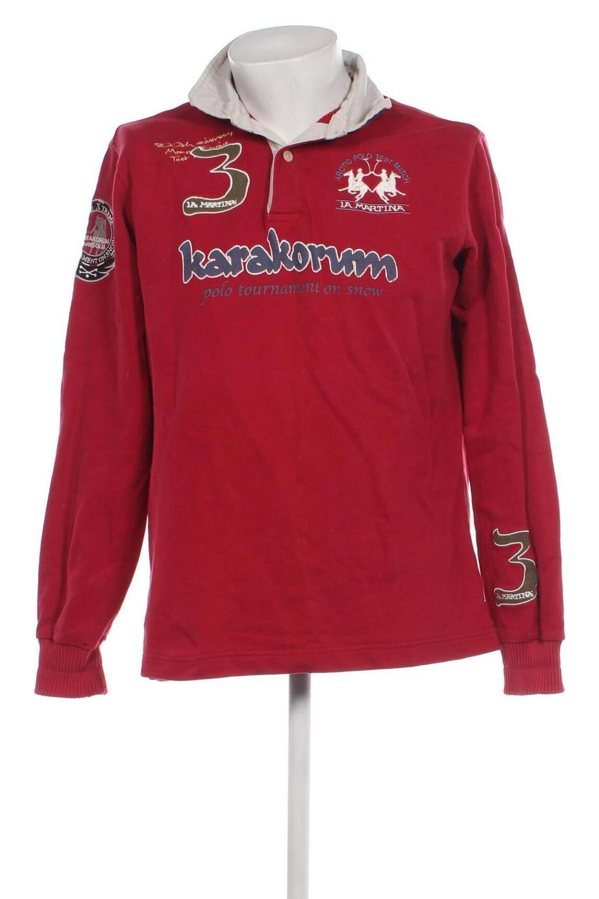 Ανδρική μπλούζα La Martina, Μέγεθος XL, Χρώμα Κόκκινο, Τιμή 35,00 €