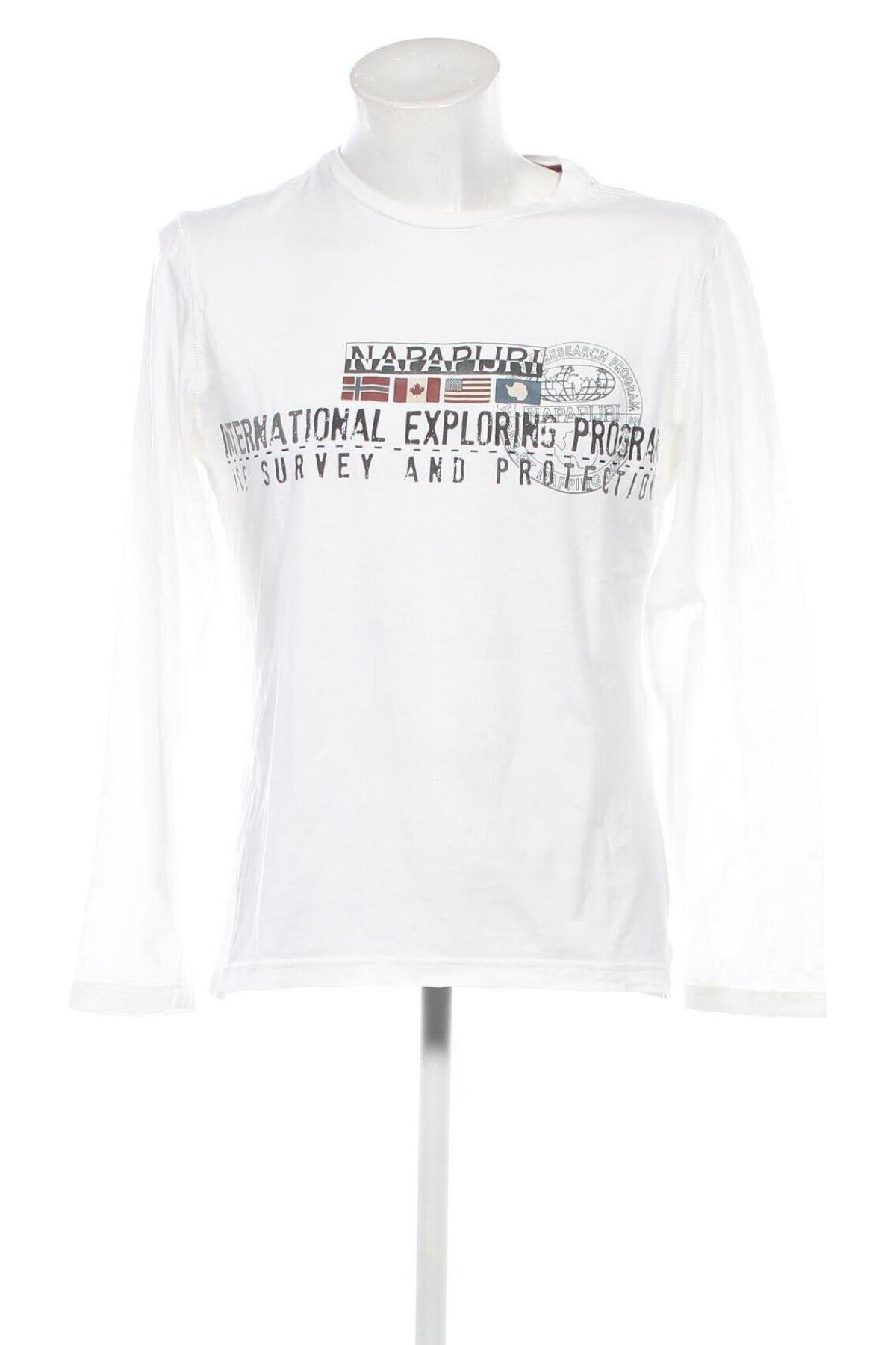 Herren Shirt Napapijri, Größe L, Farbe Weiß, Preis 42,59 €