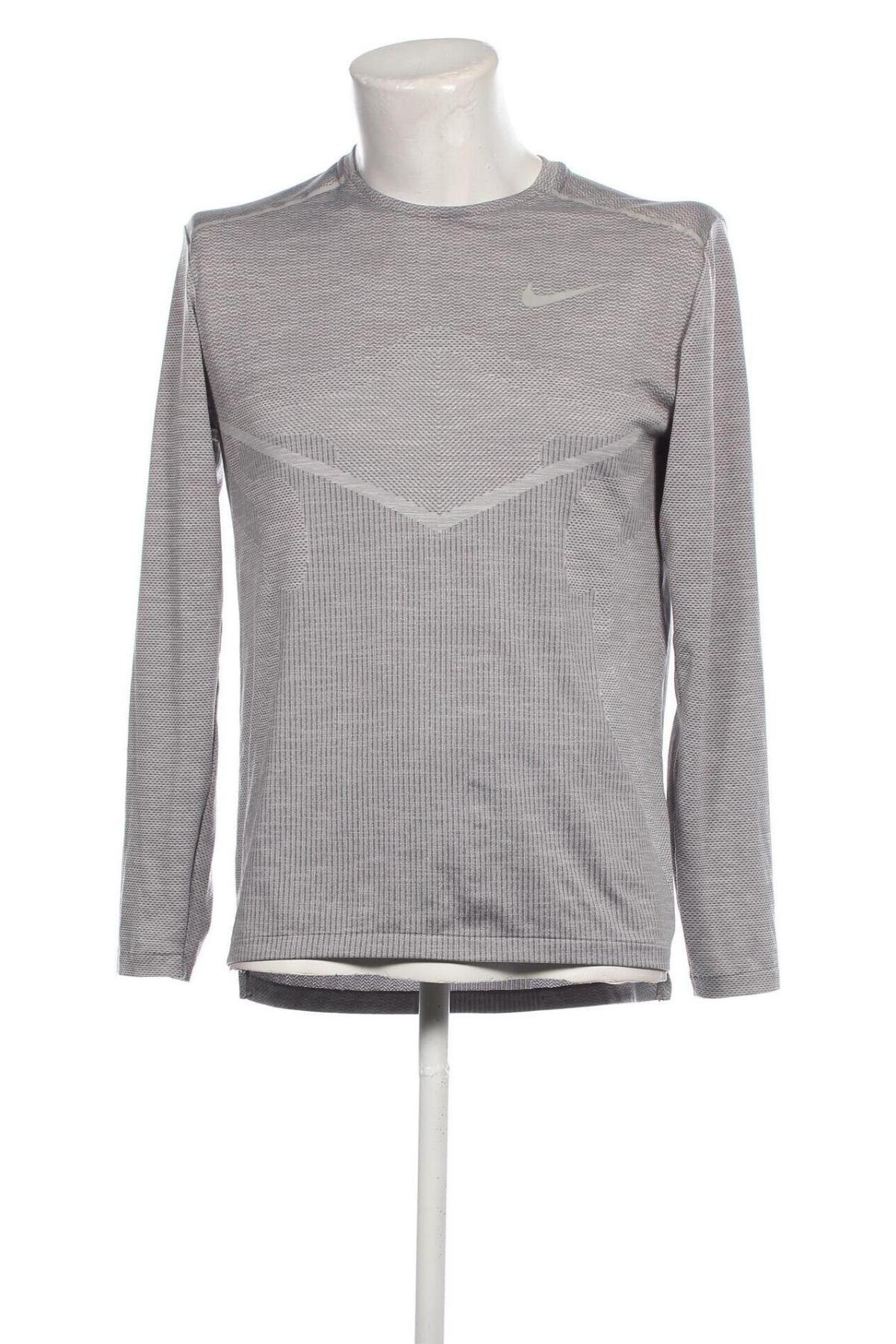 Ανδρική μπλούζα Nike Running, Μέγεθος M, Χρώμα Γκρί, Τιμή 21,03 €