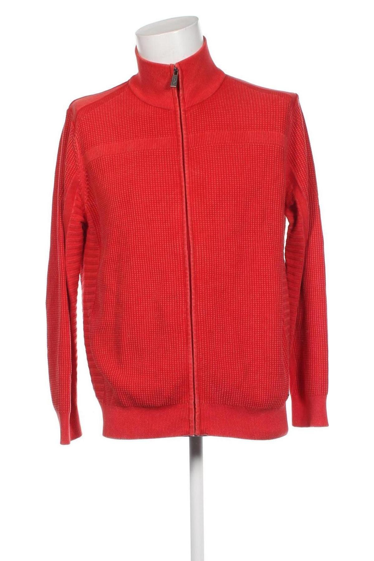 Jachetă tricotată de bărbați, Mărime L, Culoare Roșu, Preț 42,93 Lei