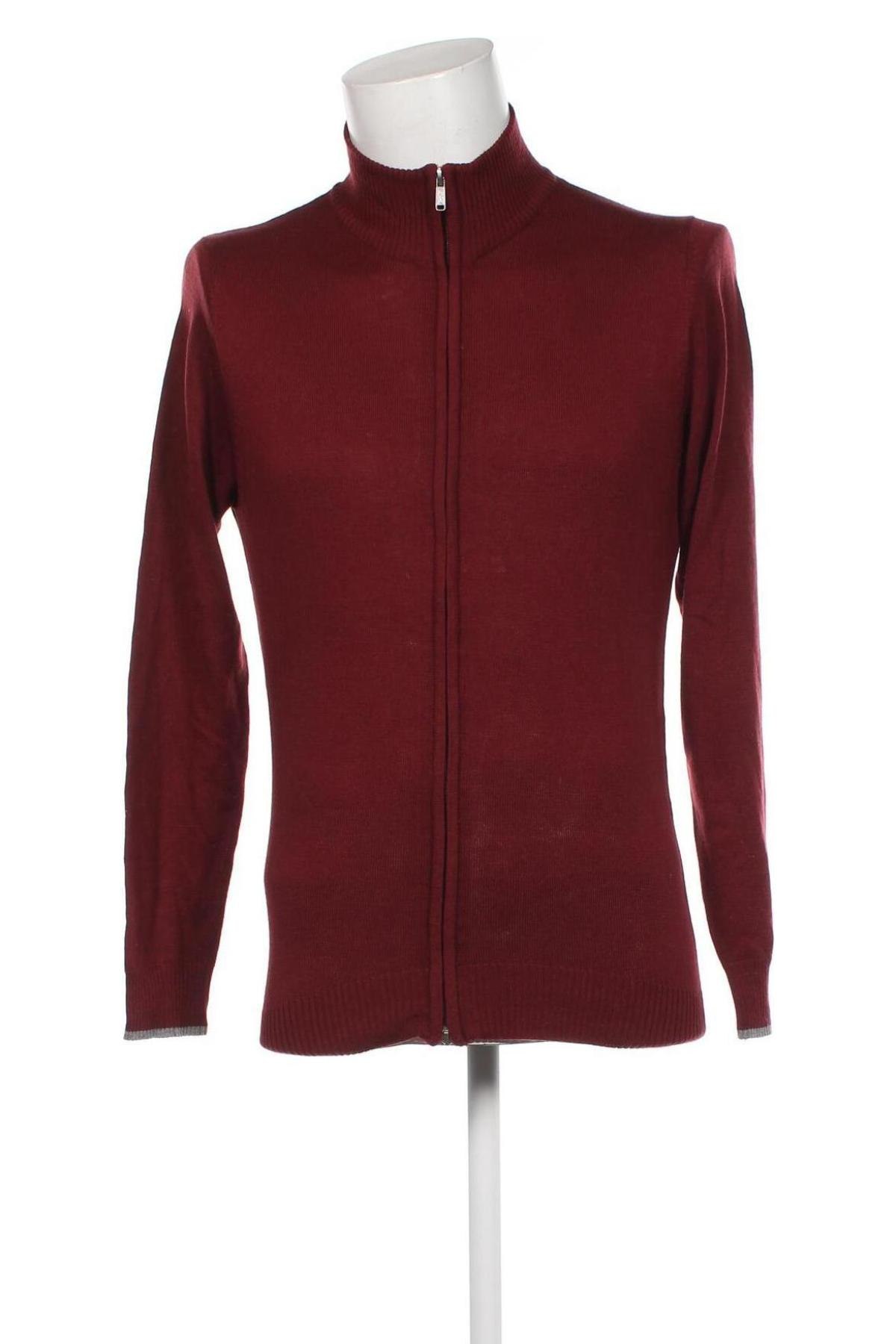 Jachetă tricotată de bărbați Cotton&silk, Mărime M, Culoare Roșu, Preț 95,39 Lei