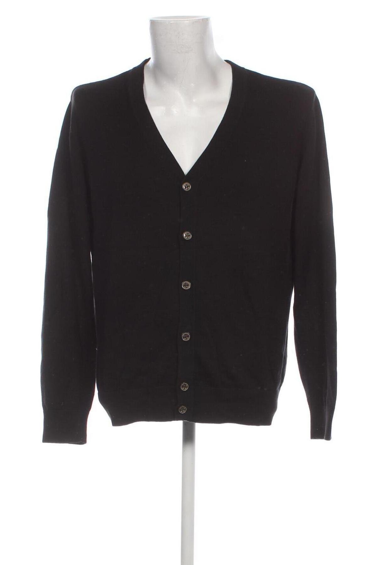 Jachetă tricotată de bărbați Tom Tailor, Mărime L, Culoare Negru, Preț 44,21 Lei