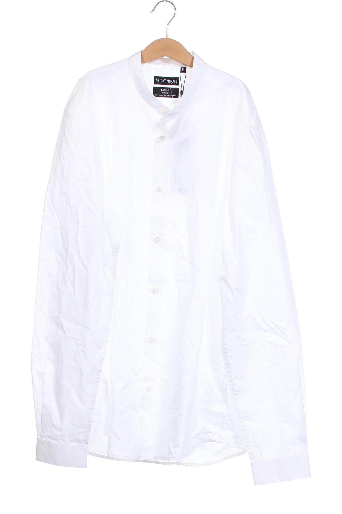 Мъжка риза Antony Morato, Размер L, Цвят Бял, Цена 62,00 лв.