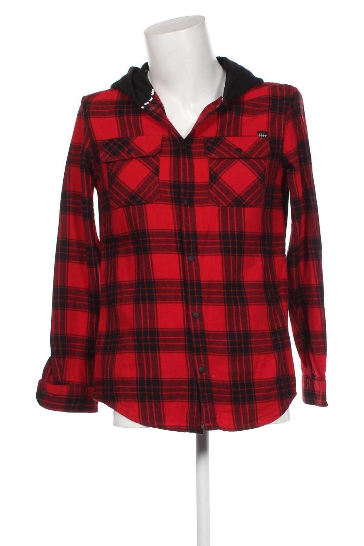 Herrenhemd Bershka, Größe M, Farbe Rot, Preis 7,06 €