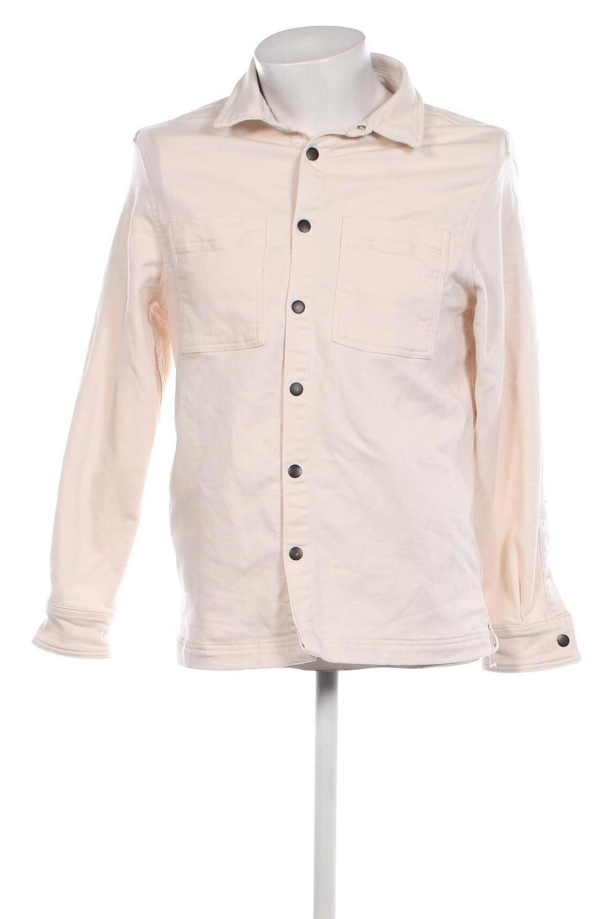 Ανδρικό πουκάμισο Bershka, Μέγεθος S, Χρώμα  Μπέζ, Τιμή 14,84 €
