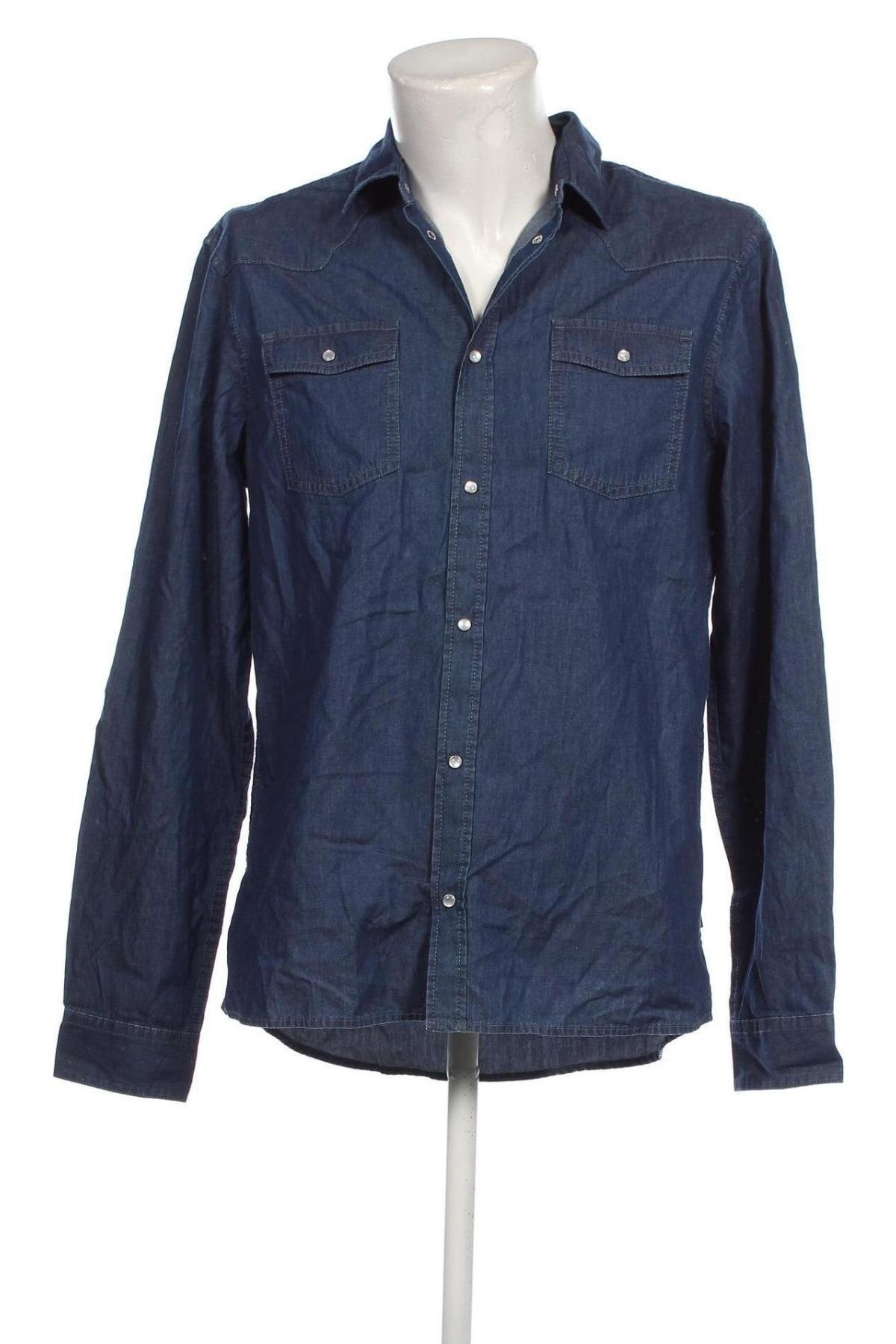 Ανδρικό πουκάμισο Blend, Μέγεθος L, Χρώμα Μπλέ, Τιμή 39,69 €