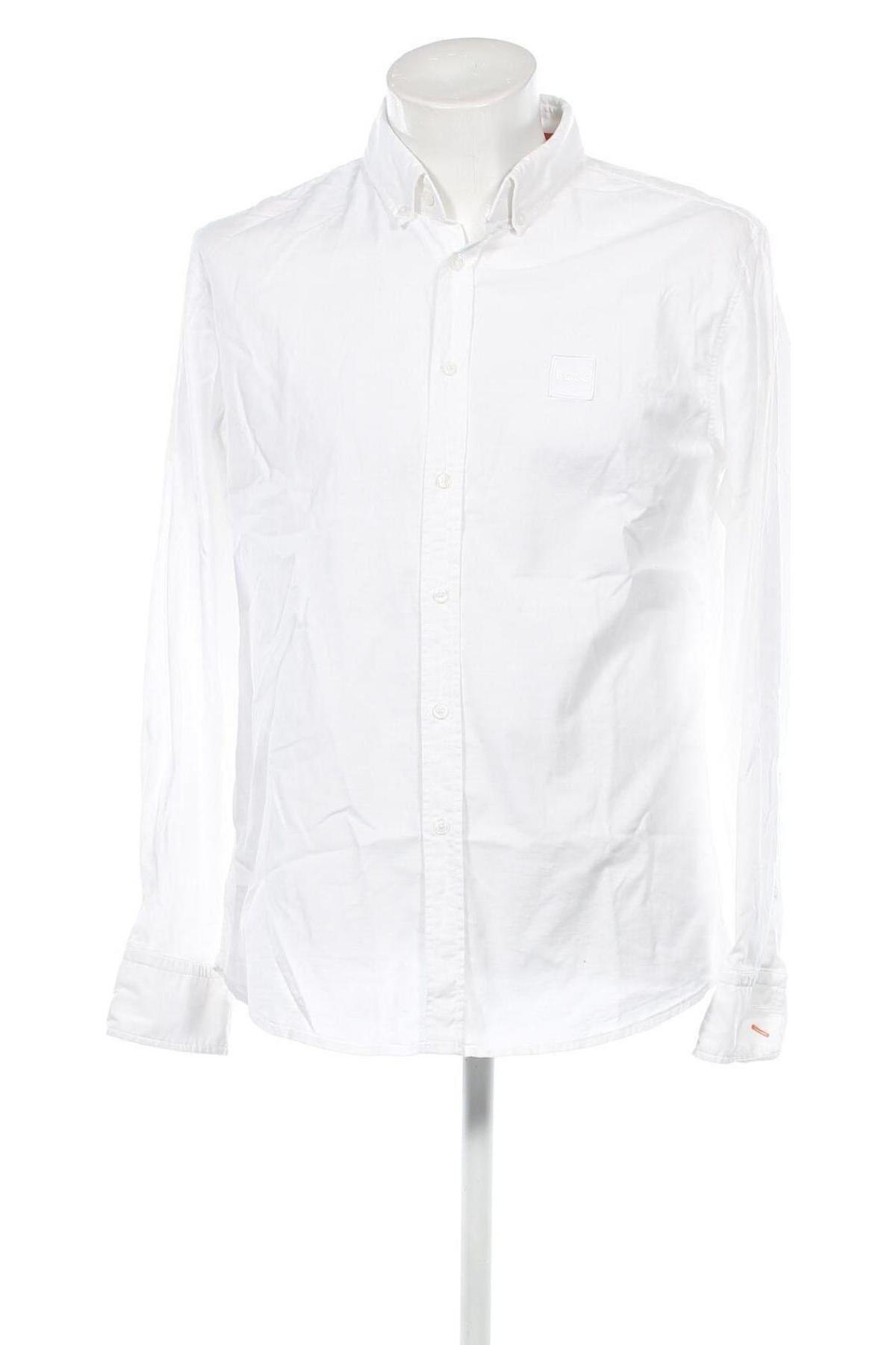 Ανδρικό πουκάμισο Boss Orange, Μέγεθος XL, Χρώμα Λευκό, Τιμή 100,21 €