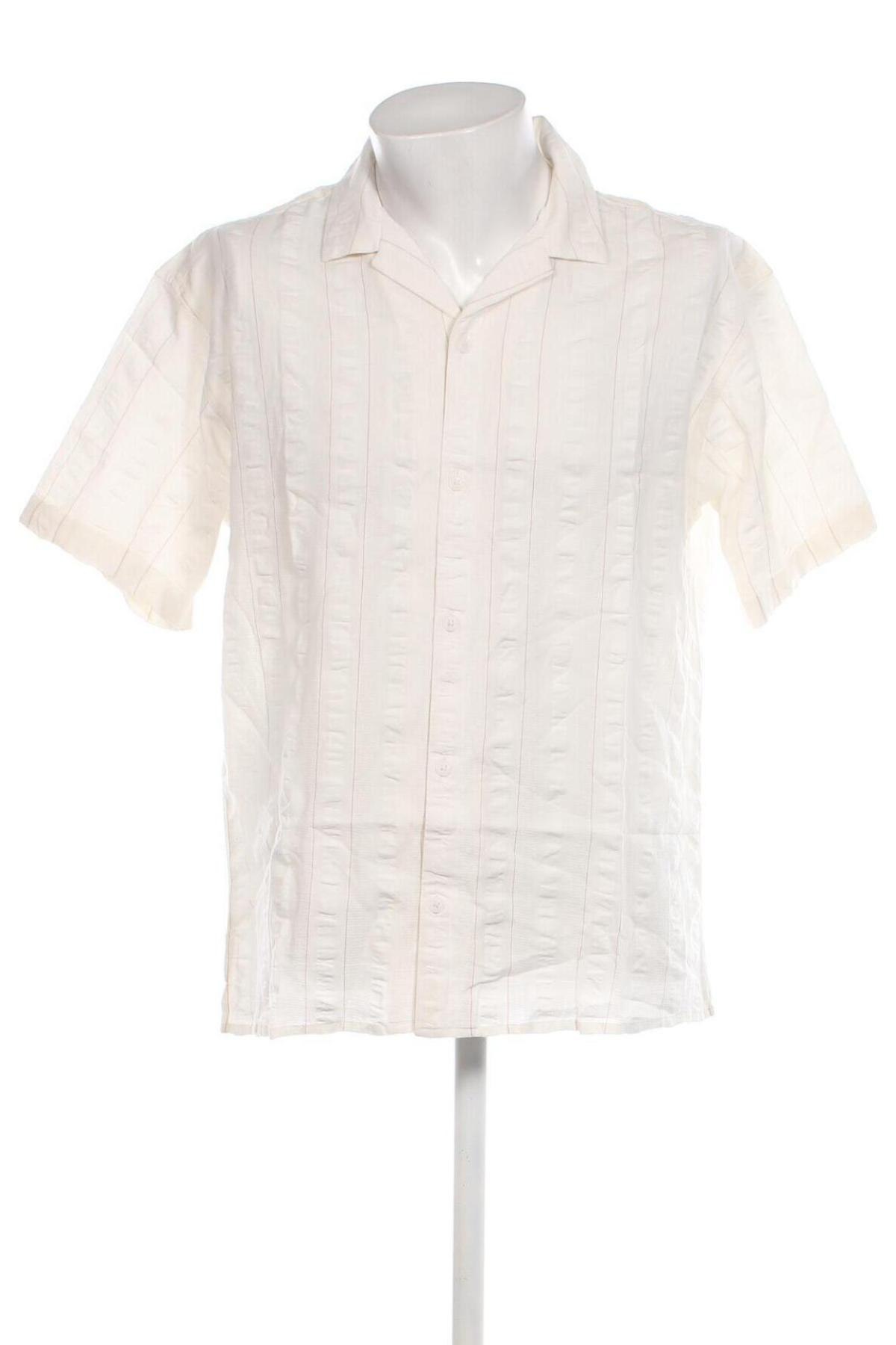 Herrenhemd Core By Jack & Jones, Größe L, Farbe Ecru, Preis 39,69 €