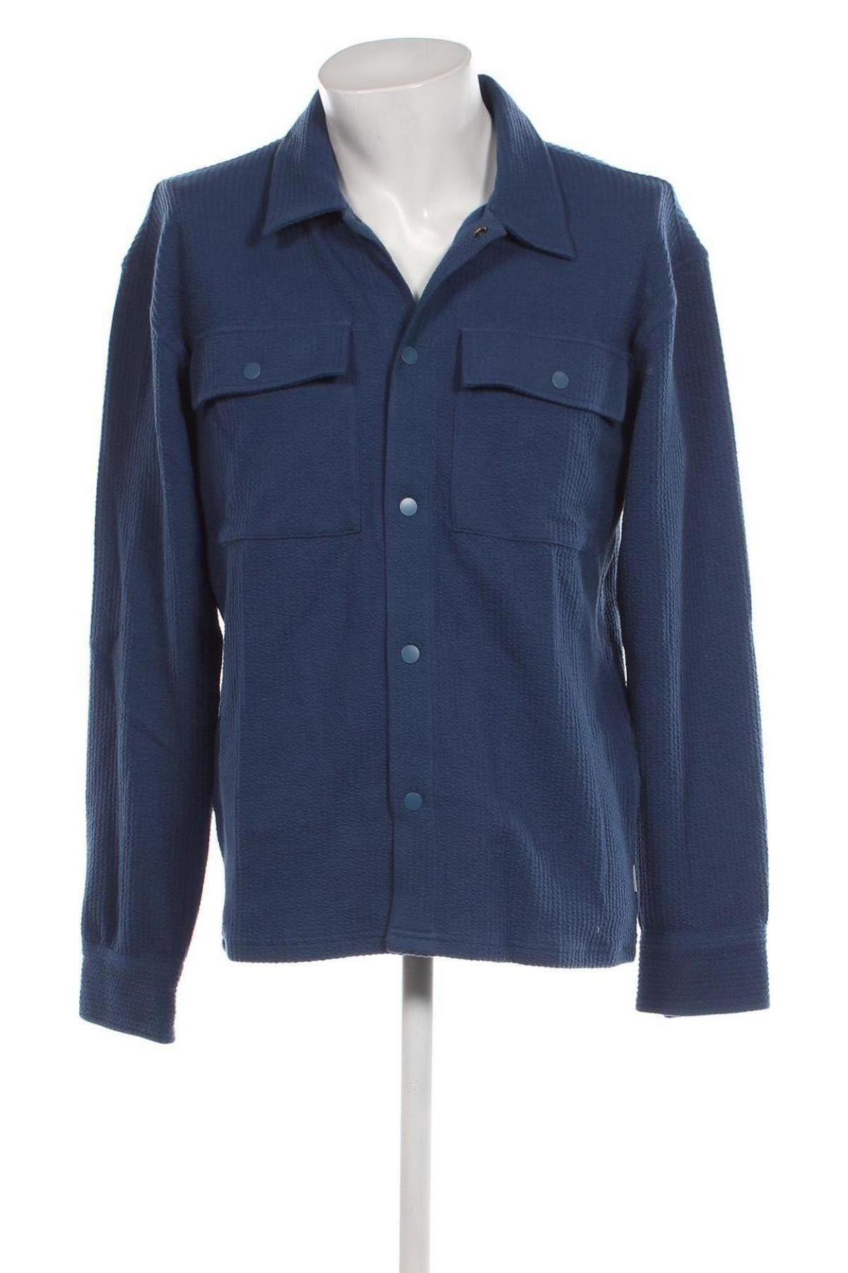 Herrenhemd Core By Jack & Jones, Größe L, Farbe Blau, Preis 21,83 €