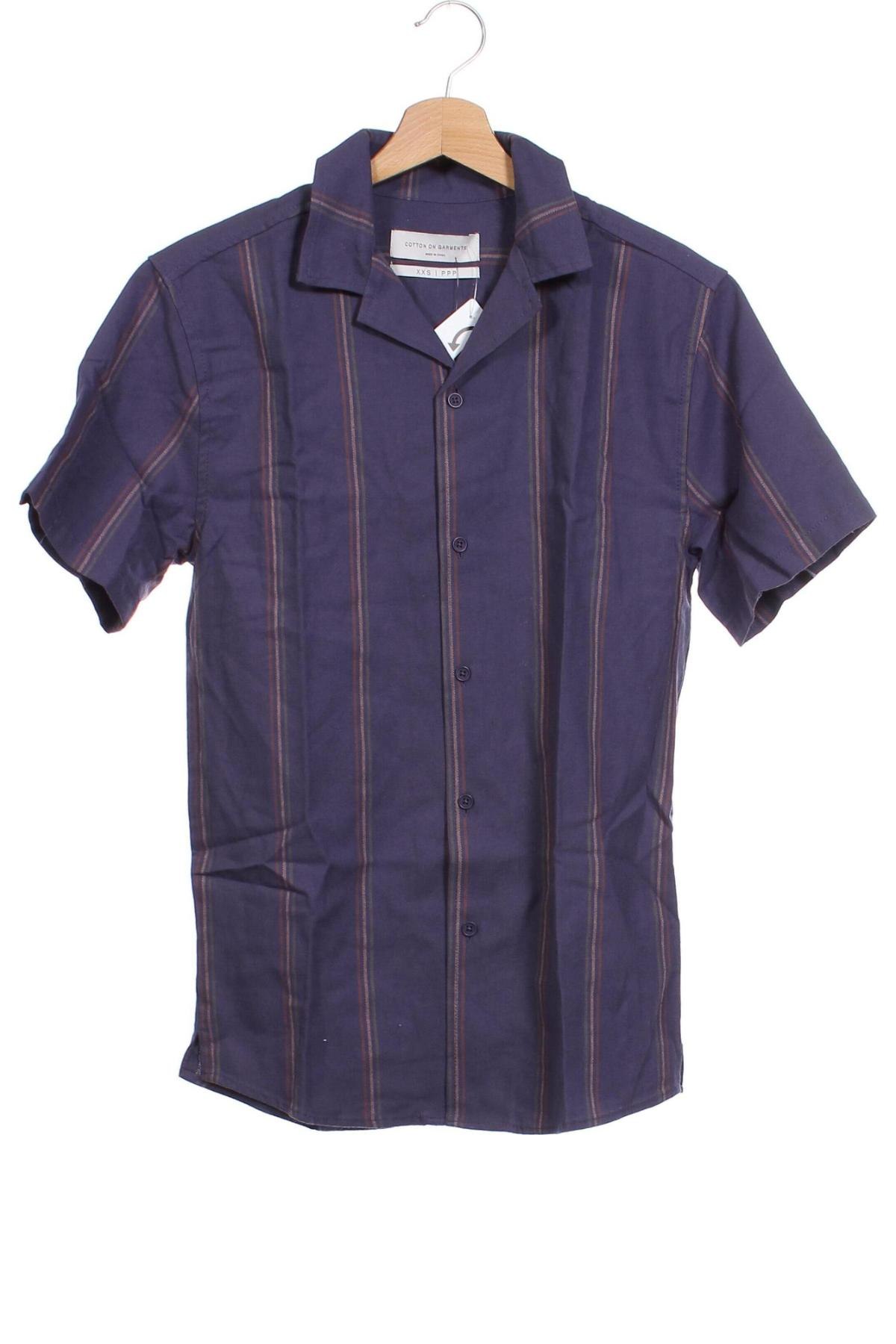 Ανδρικό πουκάμισο Cotton On, Μέγεθος XXS, Χρώμα Μπλέ, Τιμή 23,71 €