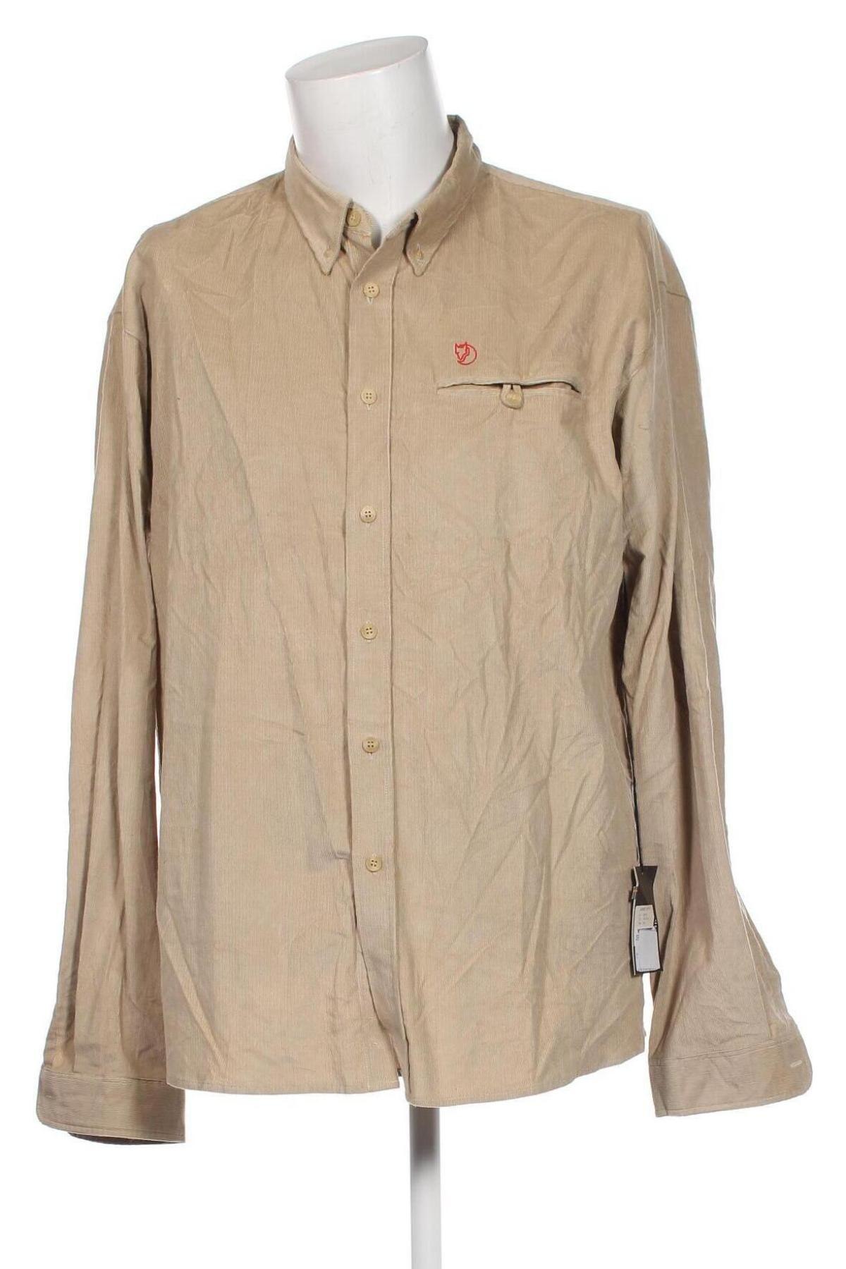 Ανδρικό πουκάμισο Fjallraven, Μέγεθος XXL, Χρώμα  Μπέζ, Τιμή 46,39 €
