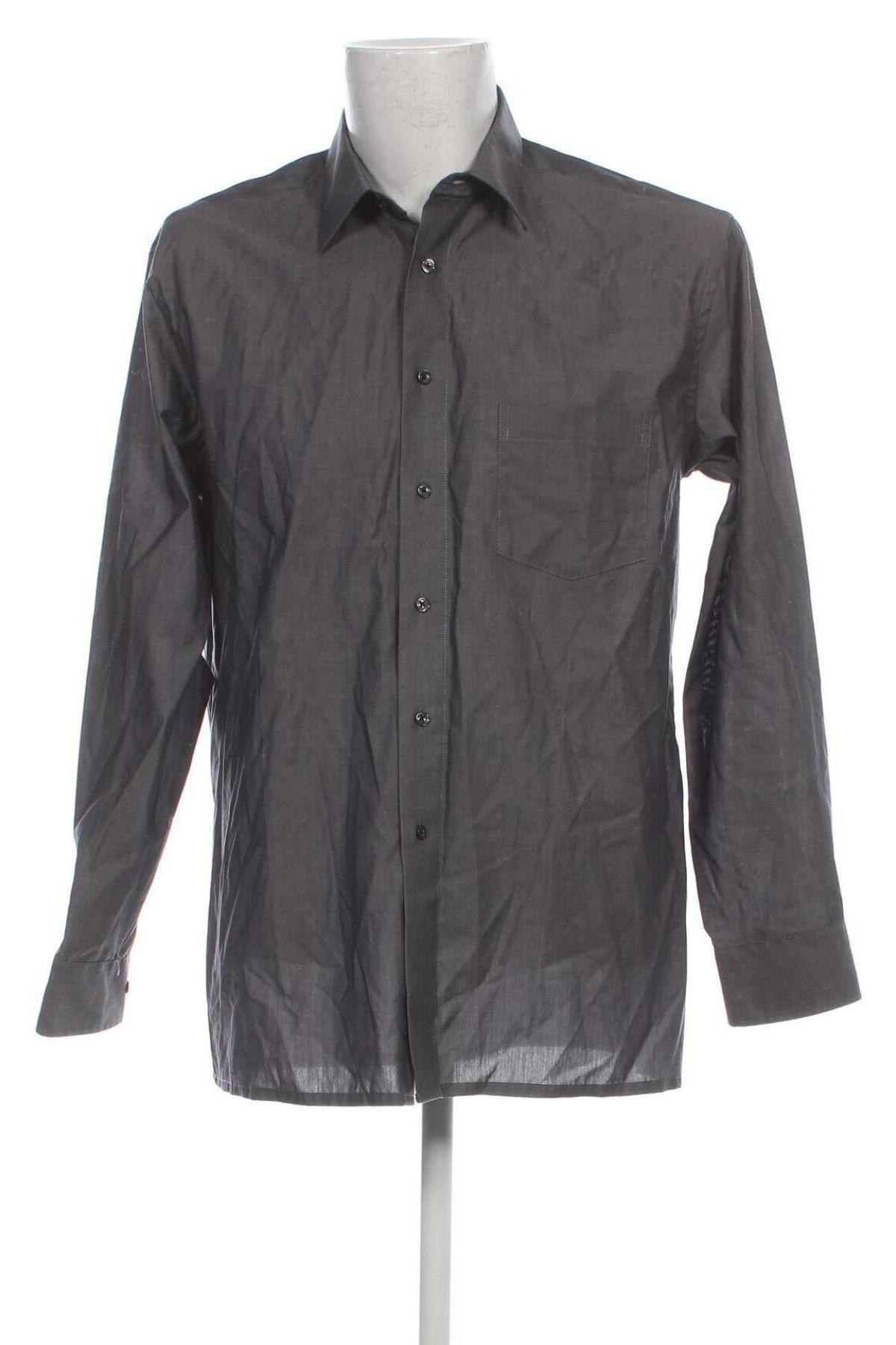Ανδρικό πουκάμισο Giorgio, Μέγεθος L, Χρώμα Γκρί, Τιμή 4,66 €