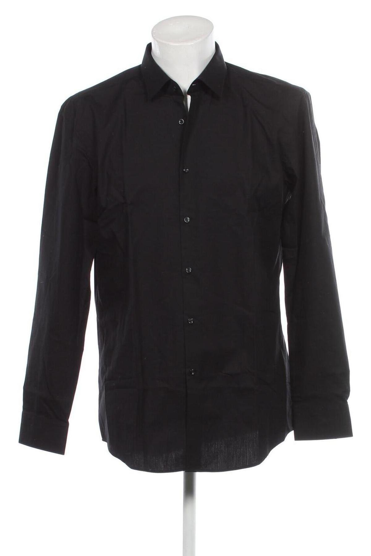 Ανδρικό πουκάμισο Hugo Boss, Μέγεθος XL, Χρώμα Μαύρο, Τιμή 89,07 €