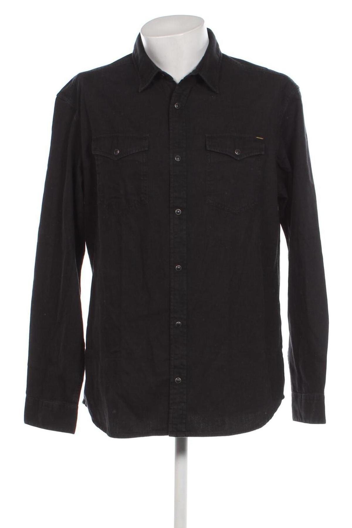 Ανδρικό πουκάμισο Jack & Jones, Μέγεθος XXL, Χρώμα Μαύρο, Τιμή 25,80 €